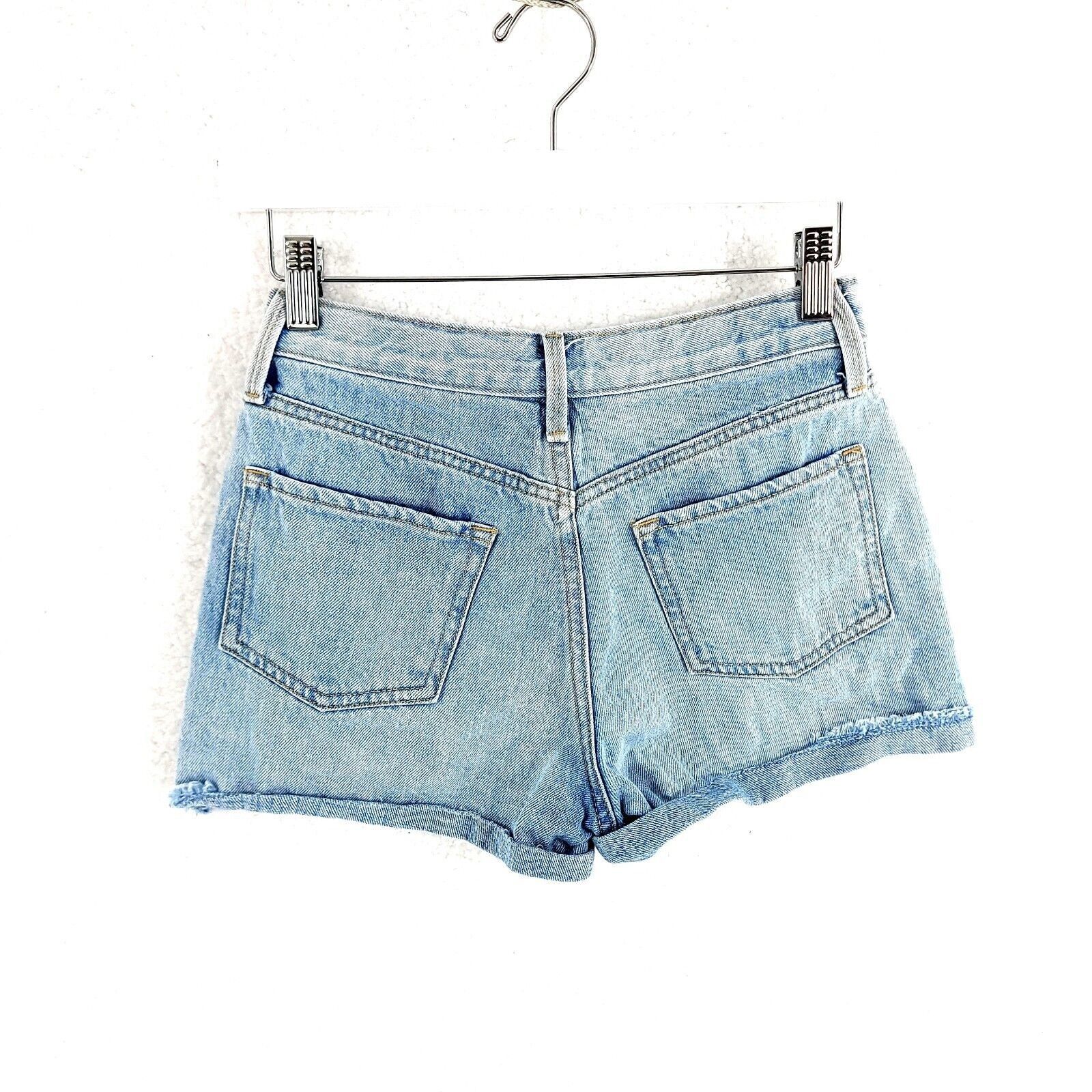 Old Navy Old Navy Blue Denim Cut Off Jean Shorts High Rise Size 14 Gi Size 26" / US 2 / IT 38 - 4 Thumbnail