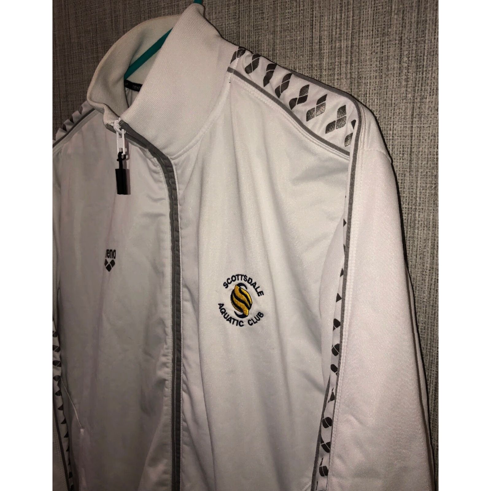 Vintage Arena Women White Fleece Lined Full Zip Jacket M L? Size M / US 6-8 / IT 42-44 - 2 Thumbnail