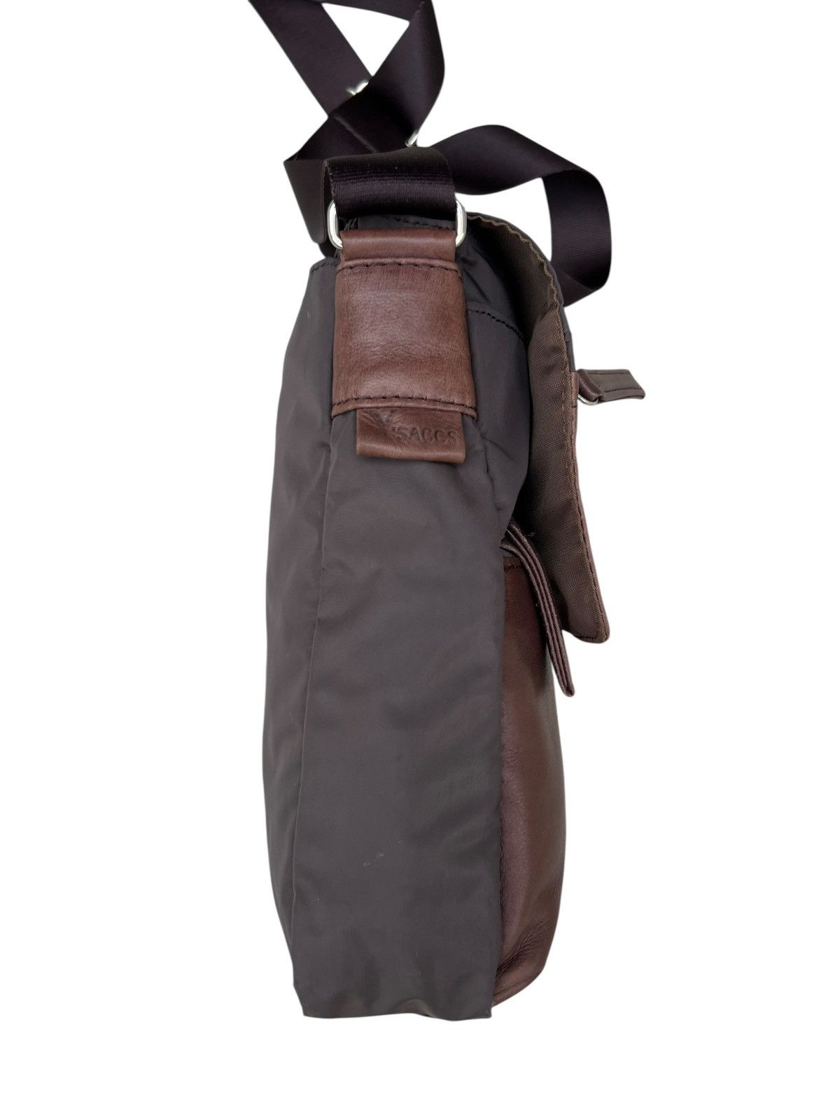 Yohji Yamamoto Vintage 2000 Yohji Yamamoto Y’saccs Hybrid Leather Sling Bag Size ONE SIZE - 11 Thumbnail