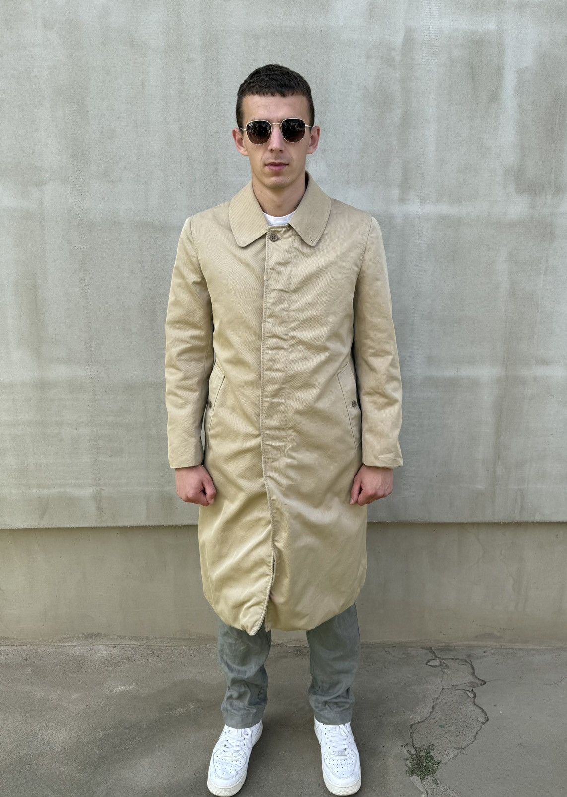 Burberry Burberrys Men Vintage Beige Trench Coat Nova Check Size US S / EU 44-46 / 1 - 3 Thumbnail