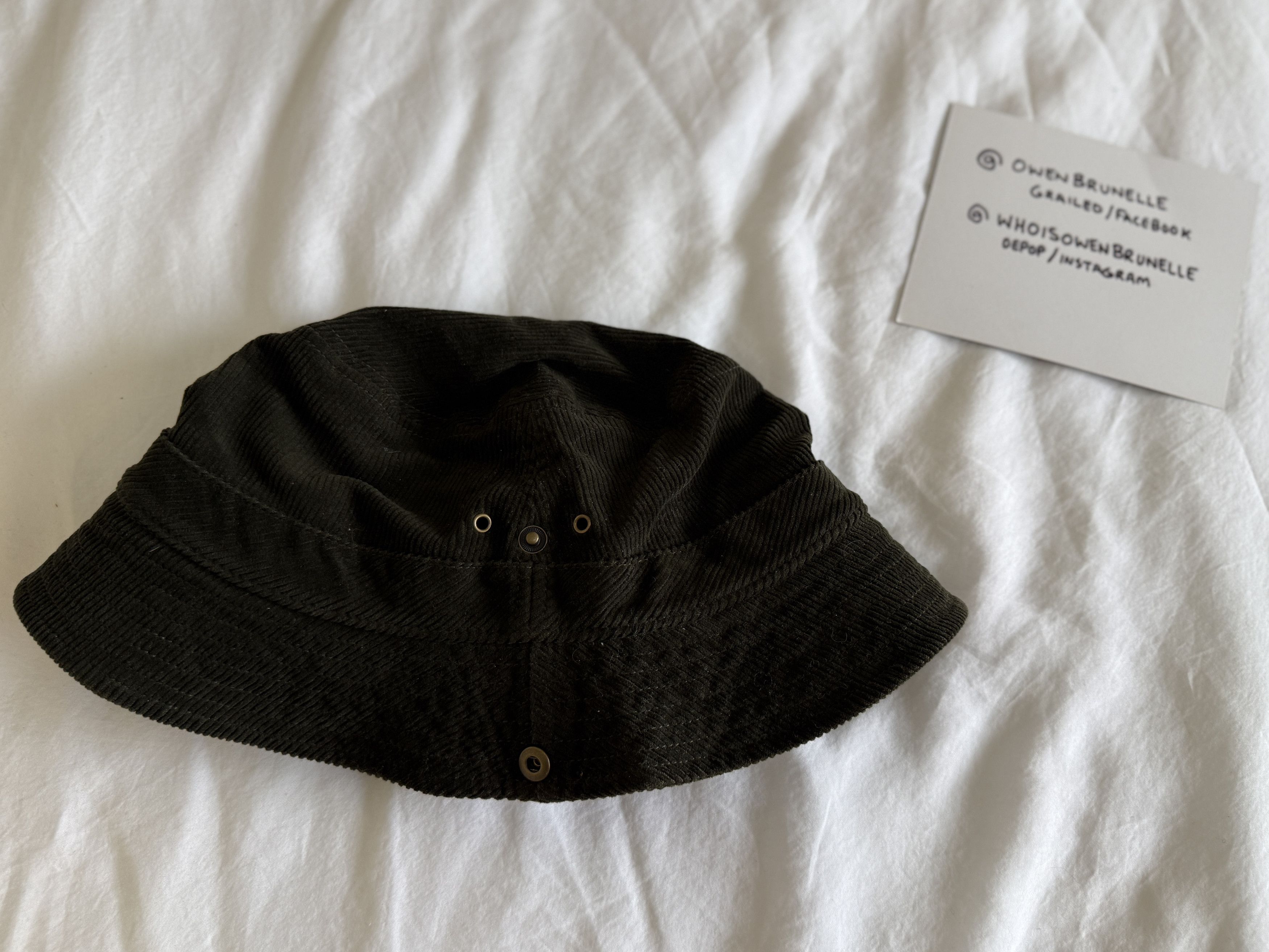 J.Crew J.Crew Corduroy Bucket Hat Olive Green Good Condition Size ONE SIZE - 1 Thumbnail