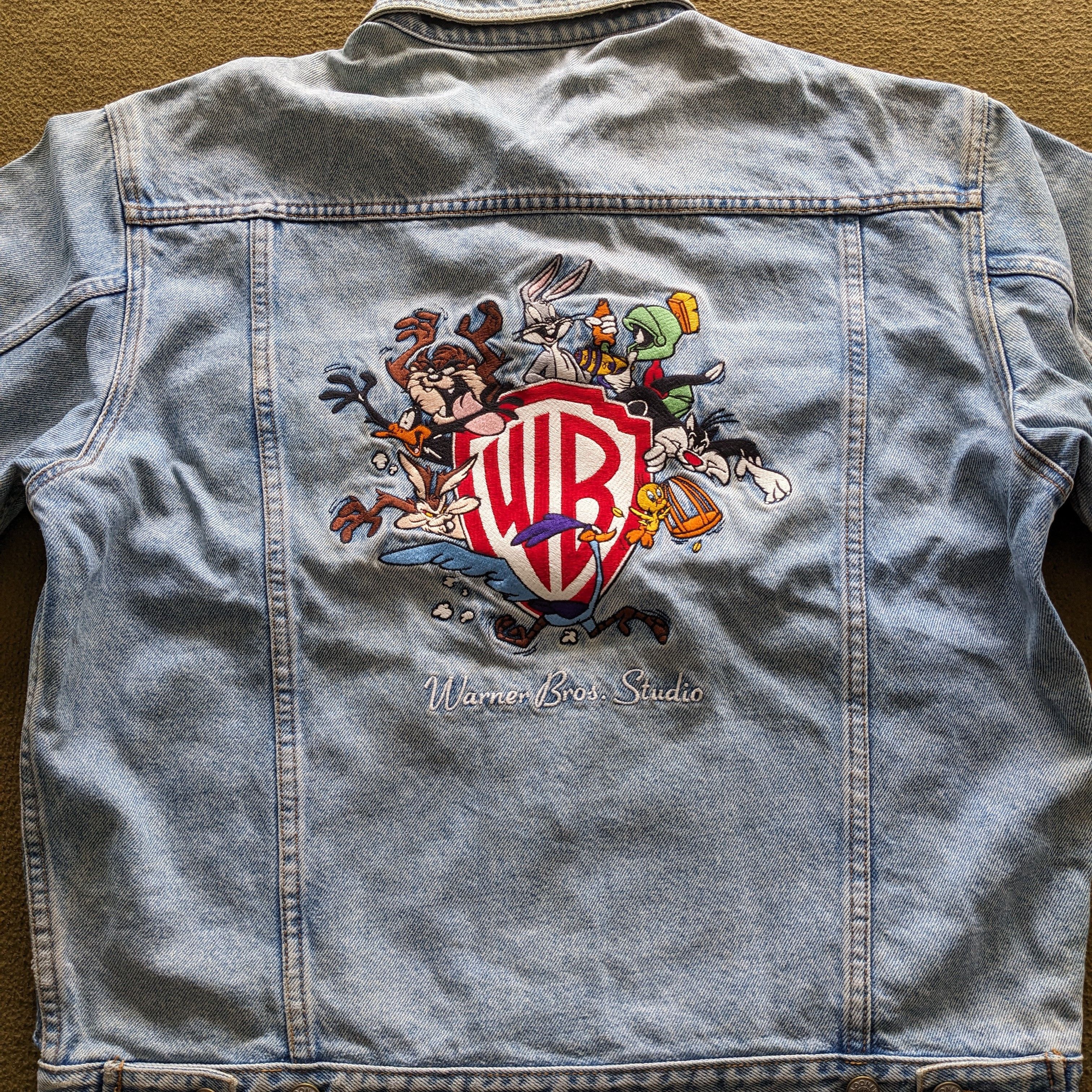 Vintage Vintage WARNER BROS American Company Denim Jacket Size US M / EU 48-50 / 2 - 2 Thumbnail