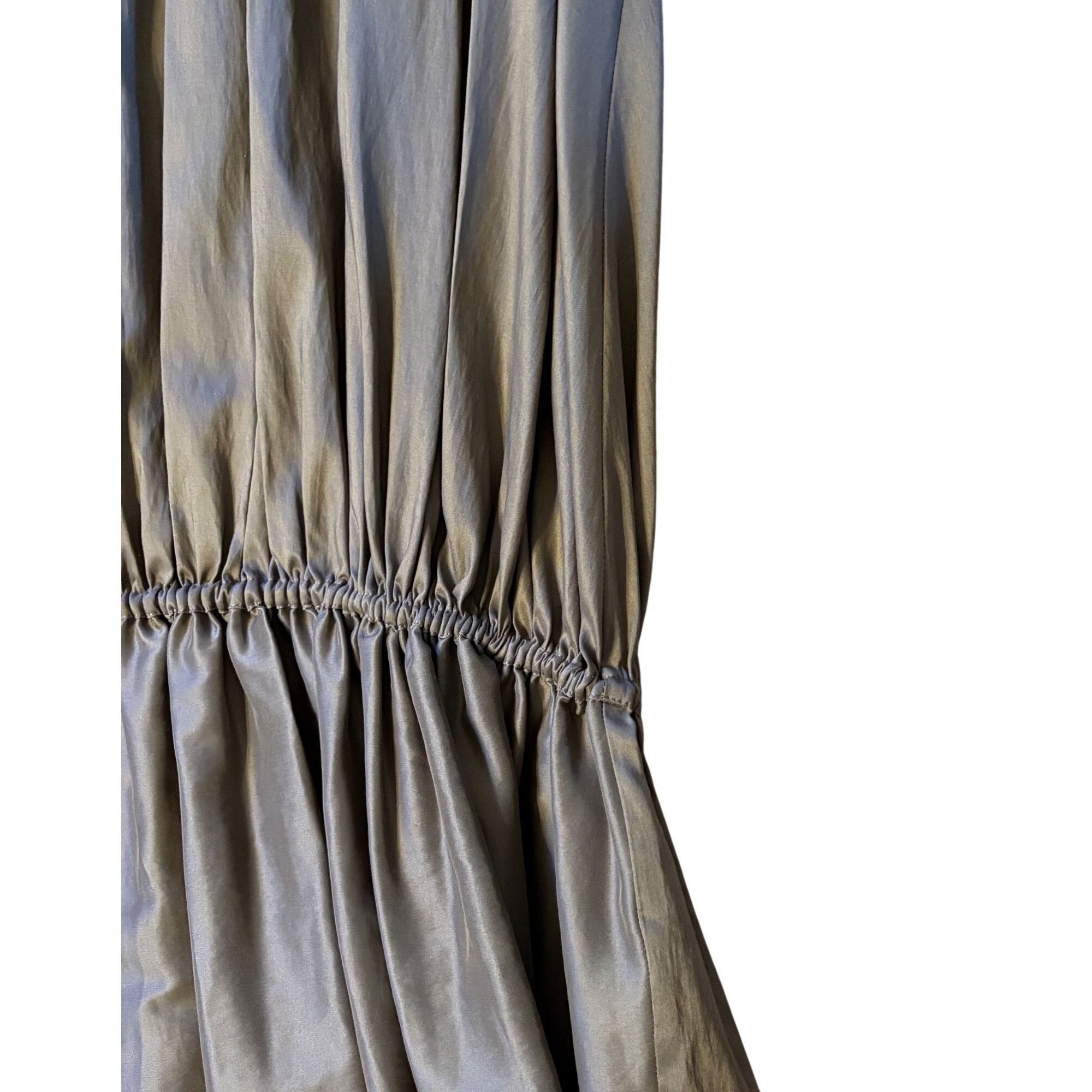 Toteme $490 Toteme L Pretoria Maxi Dress Green Drop Waist Lagenlook Size L / US 10 / IT 46 - 10 Thumbnail