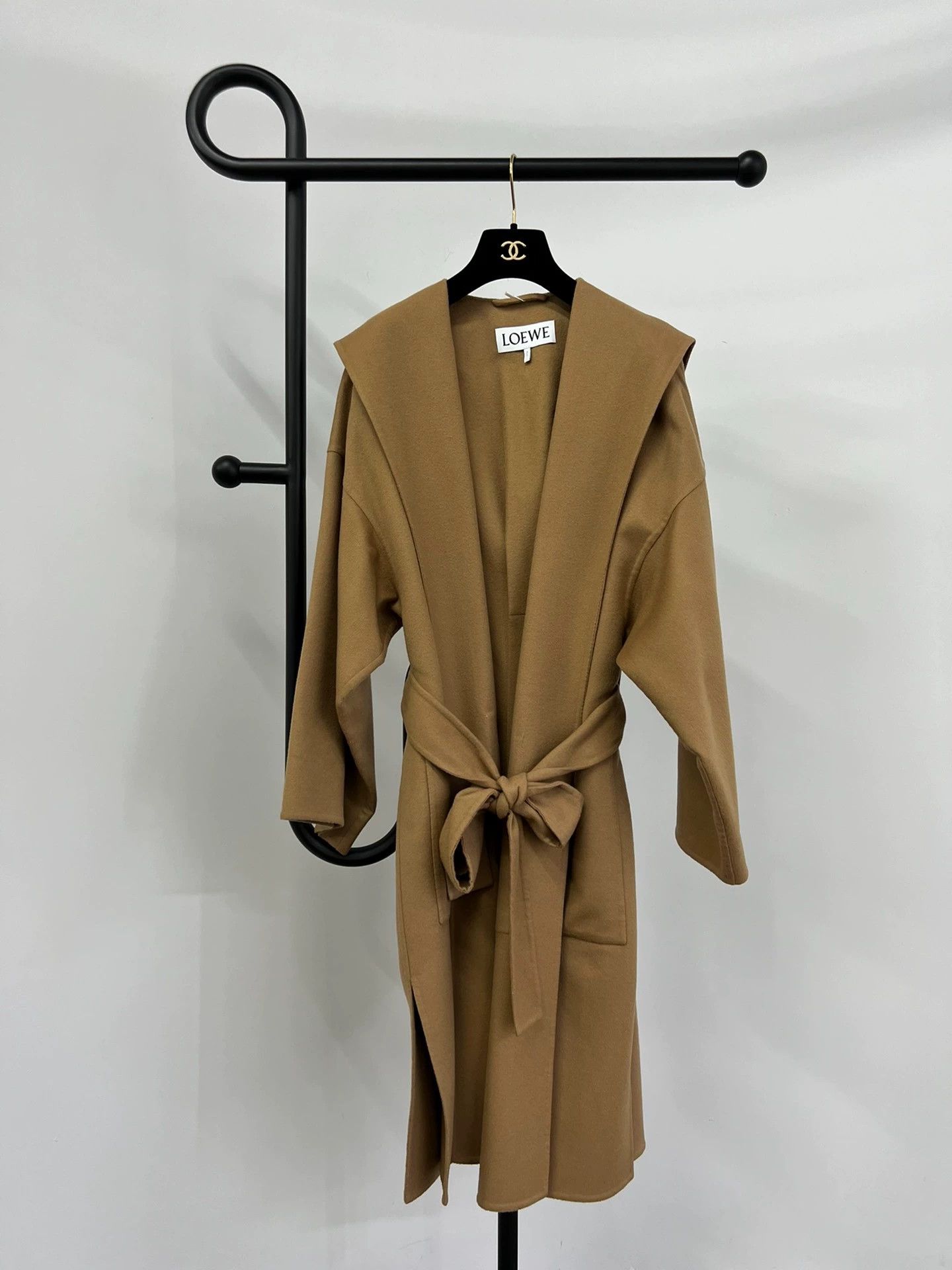 Loewe Loewe Camel Hooded Wool Coat - dmc Size US XS / EU 42 / 0 - 1 Thumbnail