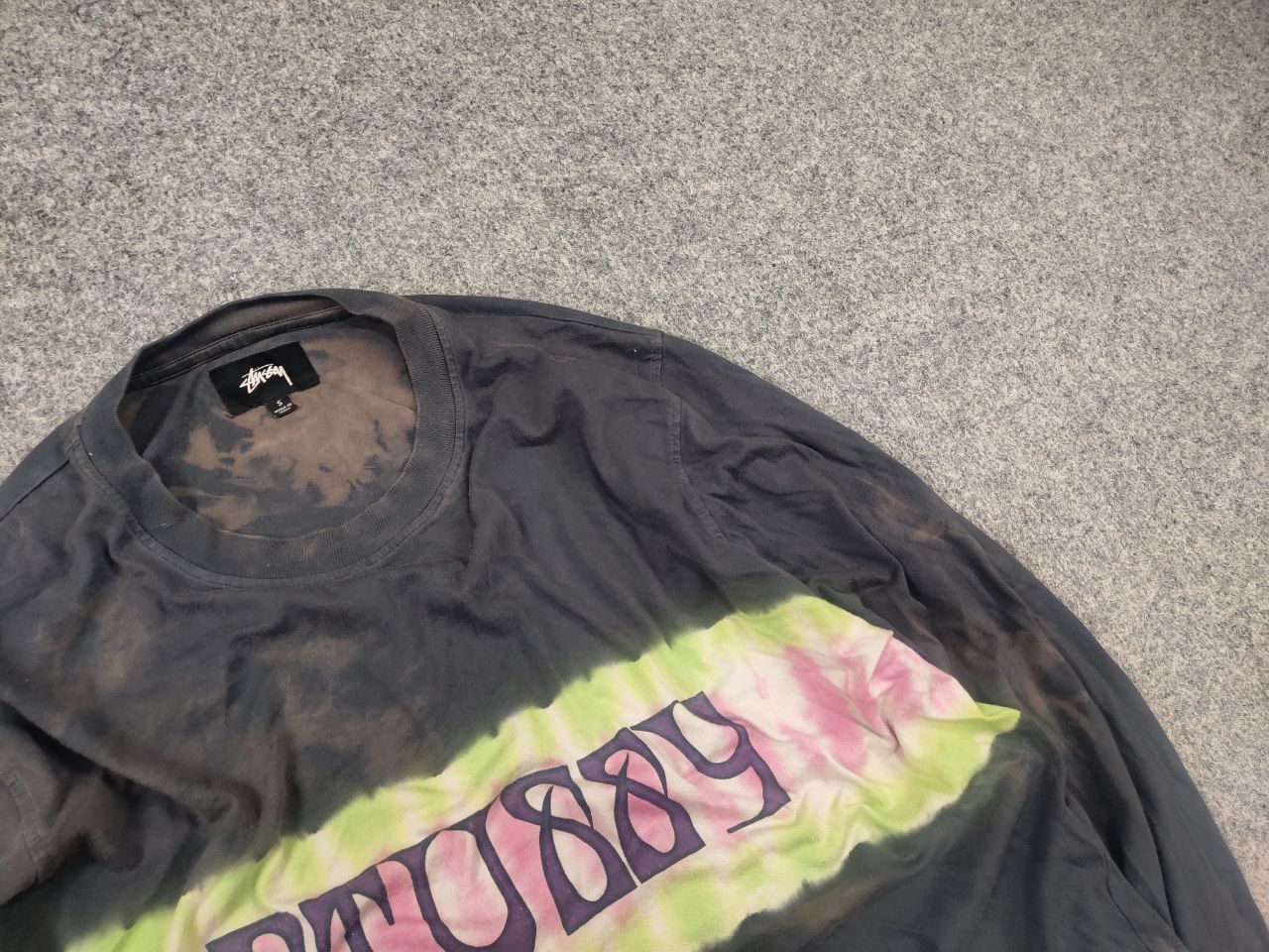 Stussy Styssy Tie Dye Stripe Jersey Long sleeve Shirt Vintage Y2K Size US S / EU 44-46 / 1 - 5 Thumbnail