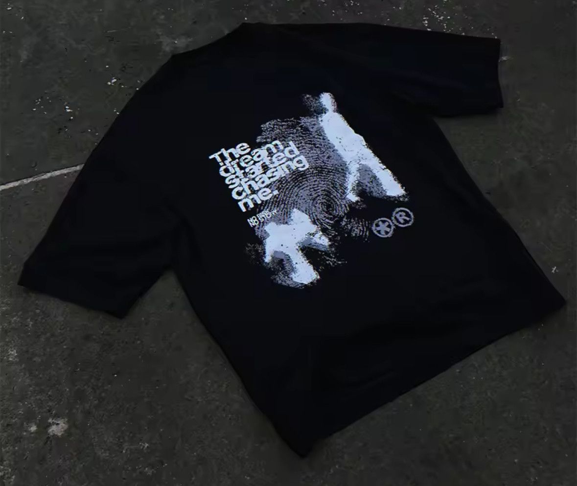 Vintage Y2K Vintage Punk Gothic Shadow Black Short Sleeve T-Shirt Size US L / EU 52-54 / 3 - 2 Thumbnail