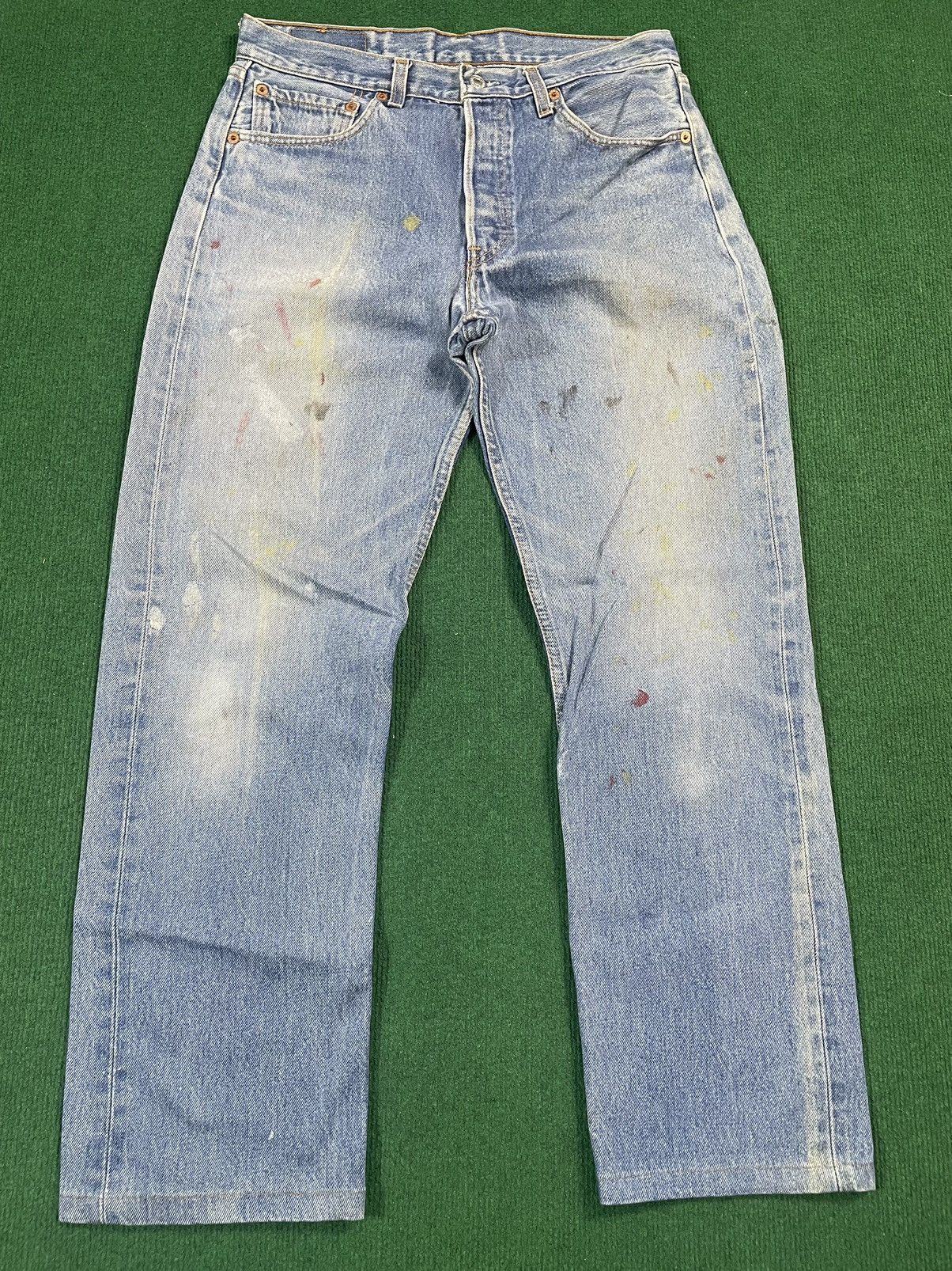 Levi's × Vintage Distressed Levis 501 with Paint Splatter Size US 32 / EU 48 - 2 Thumbnail