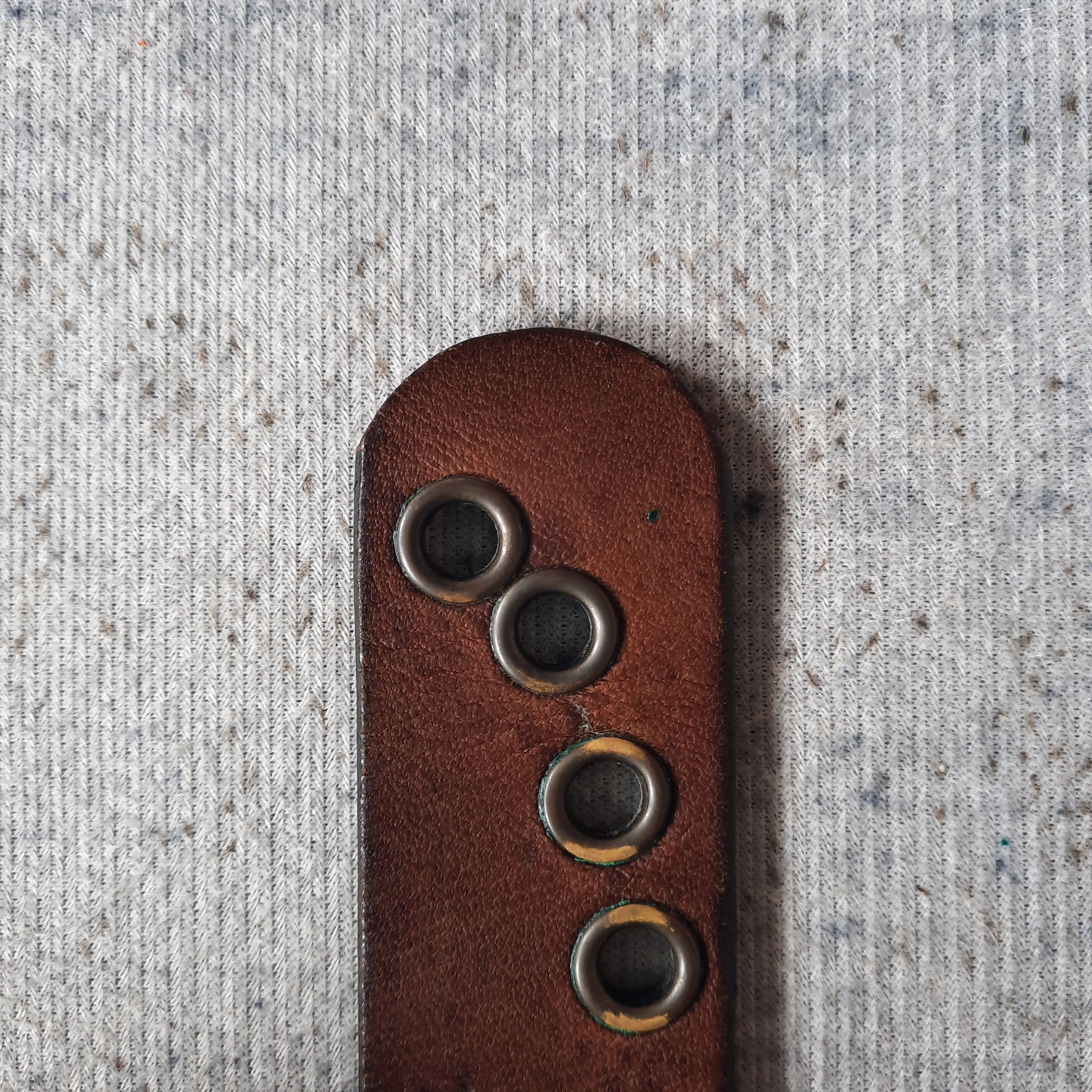 PPFM ☠️ Green label relaxing solid brass punk style leather belt Size ONE SIZE - 5 Thumbnail