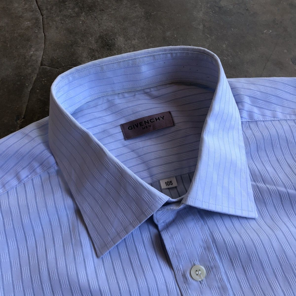 Givenchy 90s Vintage Givenchy Men Stripe Pocket Shirt Blue Luxury Size US XL / EU 56 / 4 - 13 Thumbnail