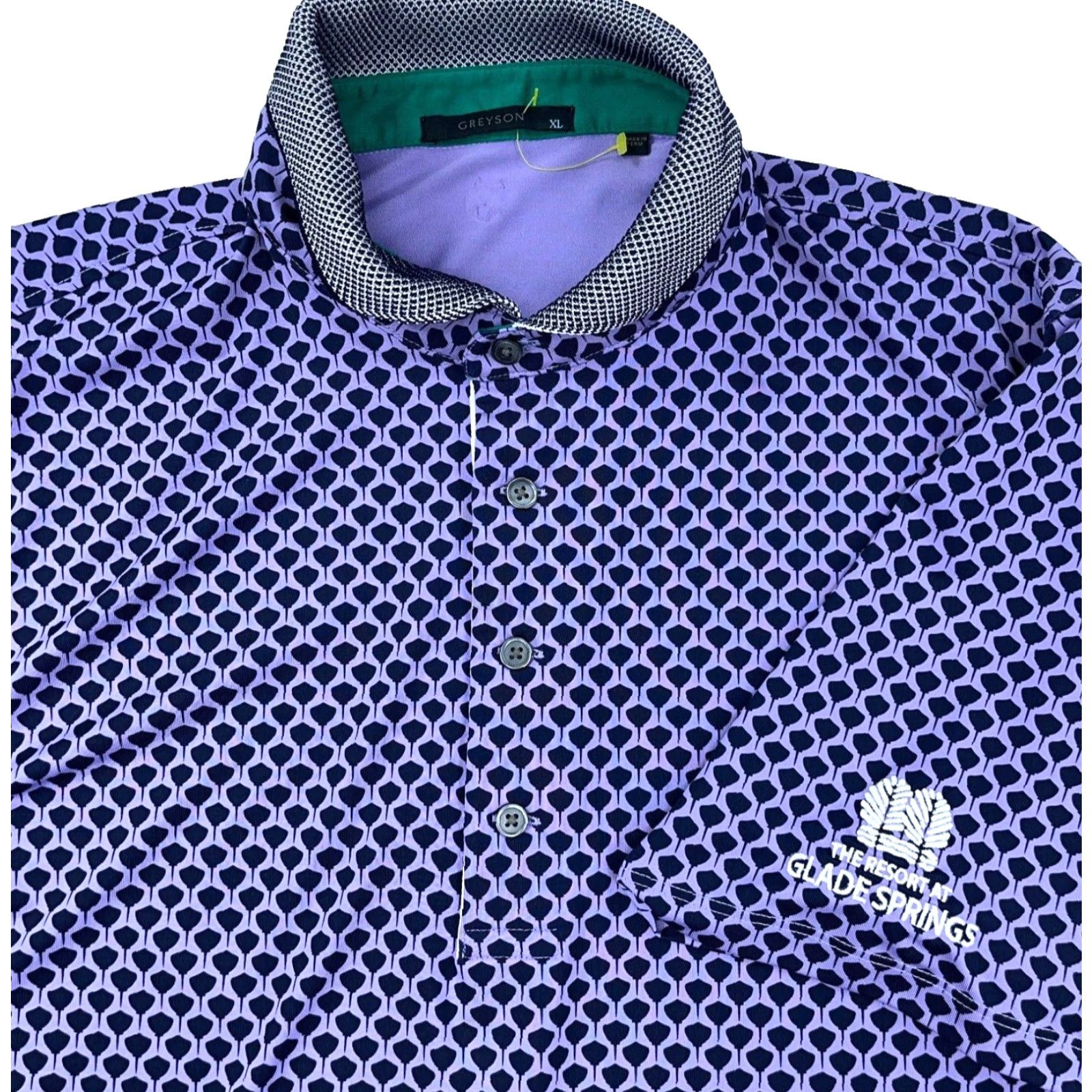 Vintage Greyson Polo Shirt Men XL Purple Performance Golf Culb Resort Sting Ray Print Shirt XS? Size US XL / EU 56 / 4 - 2 Thumbnail