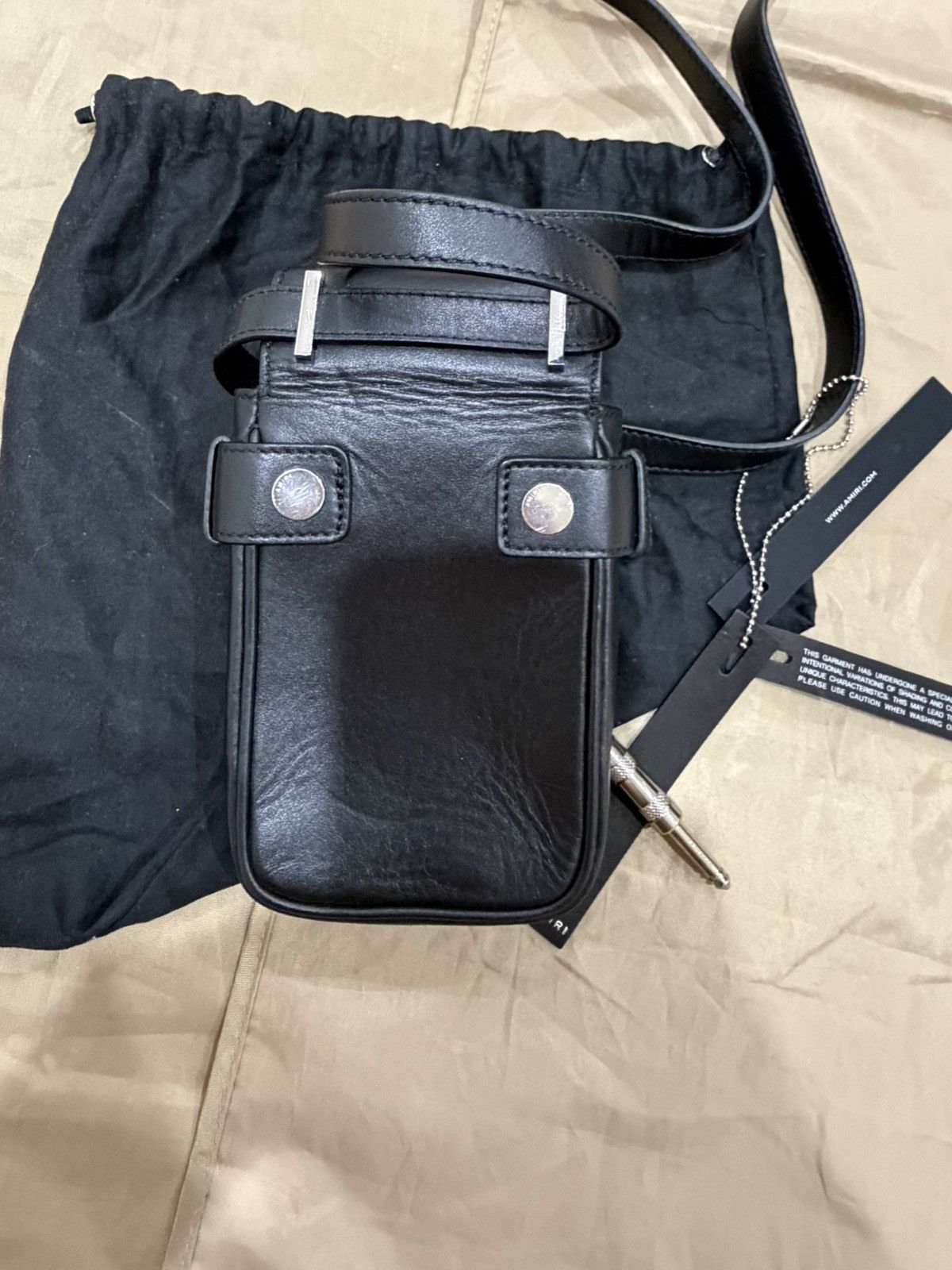 Amiri AMIRI Mini Amp Leather Crossbody Bag Size ONE SIZE - 8 Thumbnail