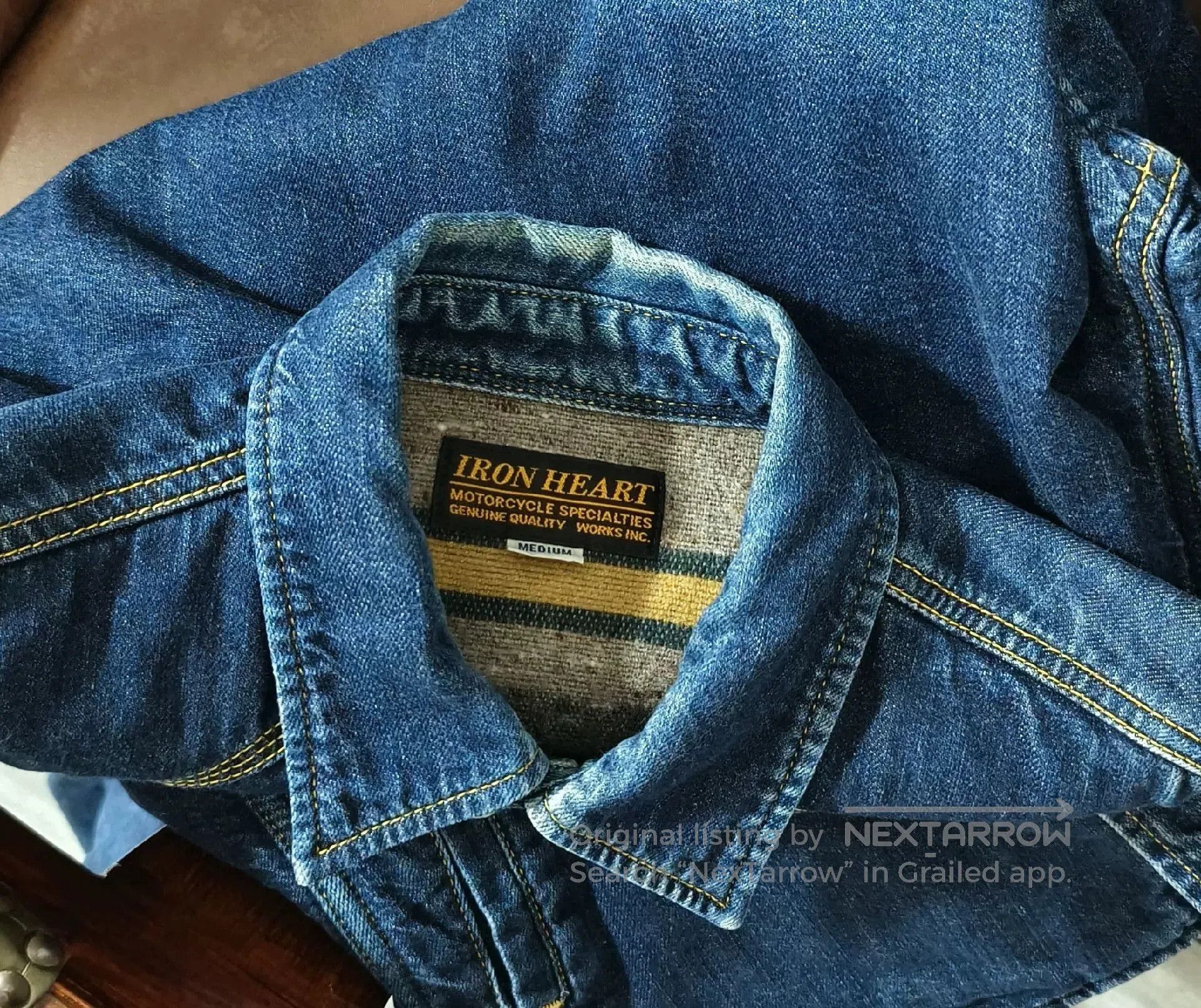 Iron Heart Vintage Denim Western Shirt. Size US M / EU 48-50 / 2 - 7 Thumbnail