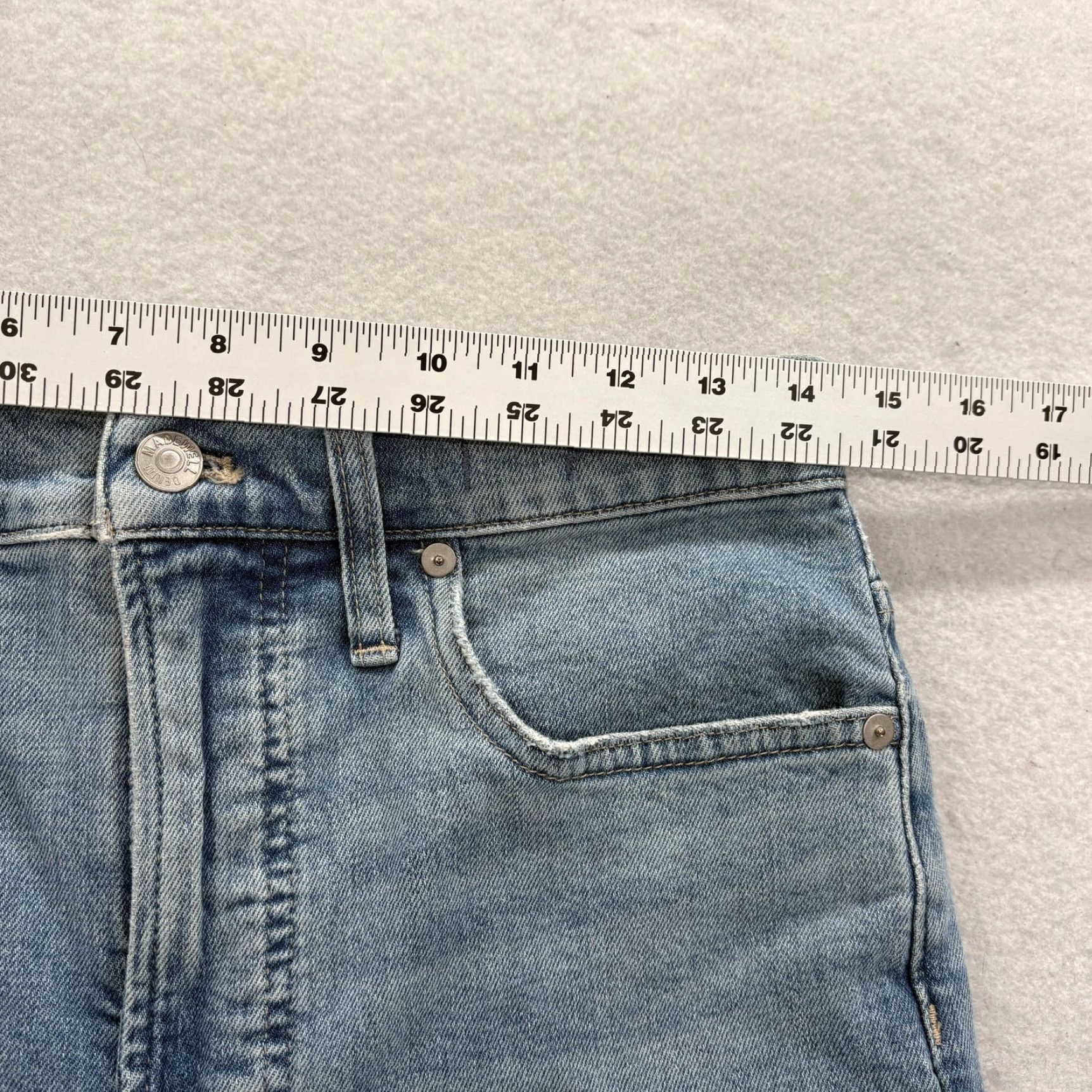 Madewell Madewell Jeans Womens 28 High Rise Cropped Blue Light Wash Denim Slim 5-Pocket Stretch Cotton Spandex Vintage? Size 28" / US 6 / IT 42 - 7 Thumbnail