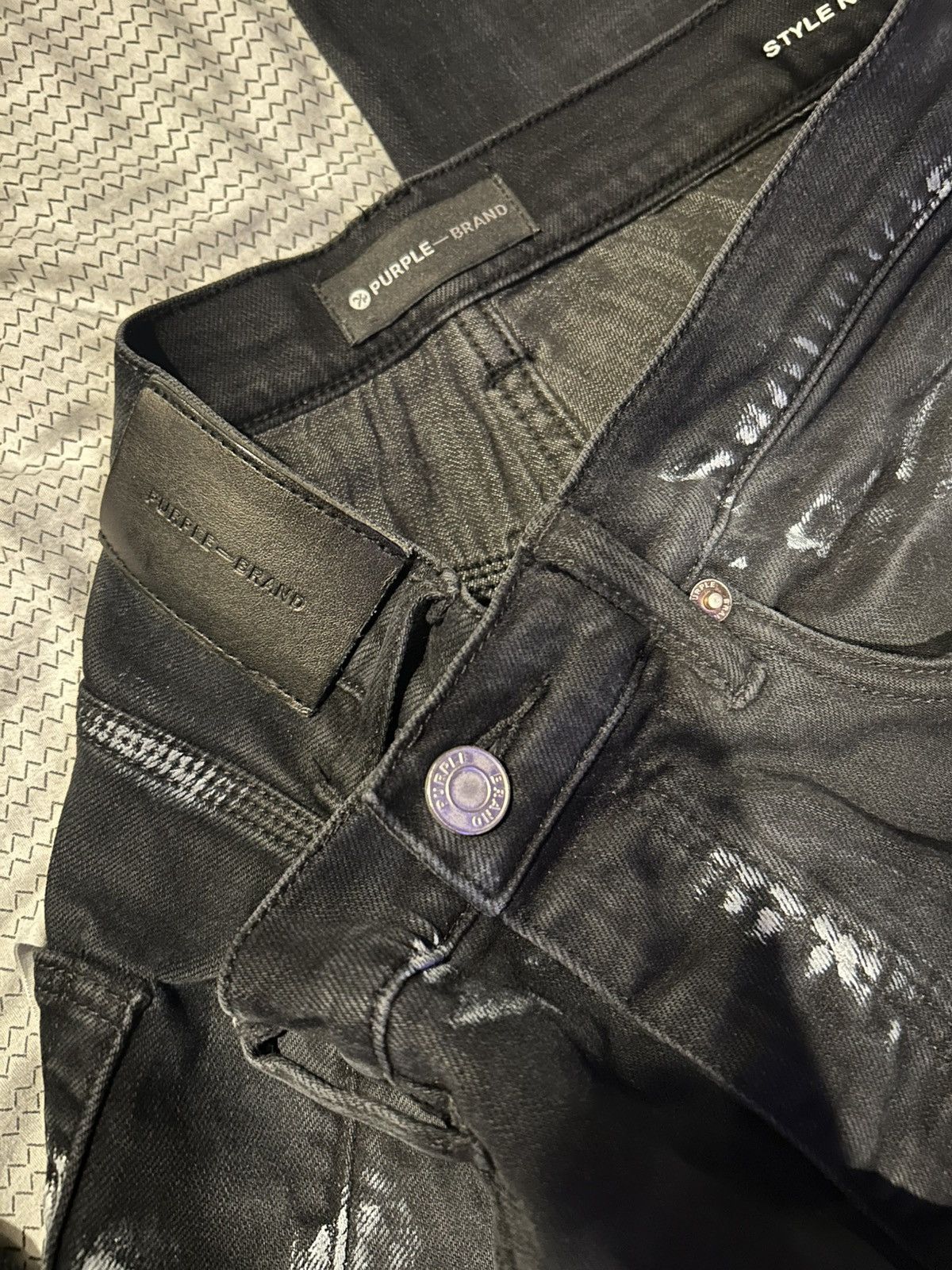 Purple Brand Black Paint Splatter Purple Jeans Size 32 Size US 32 / EU 48 - 4 Thumbnail