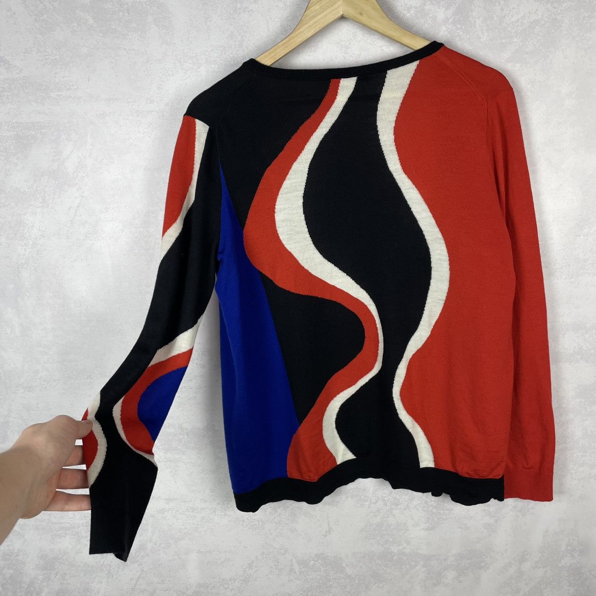 Alexander McQueen Alexander McQueen Multicolour Wool Buttonless Cardigan Size M / US 6-8 / IT 42-44 - 10 Thumbnail