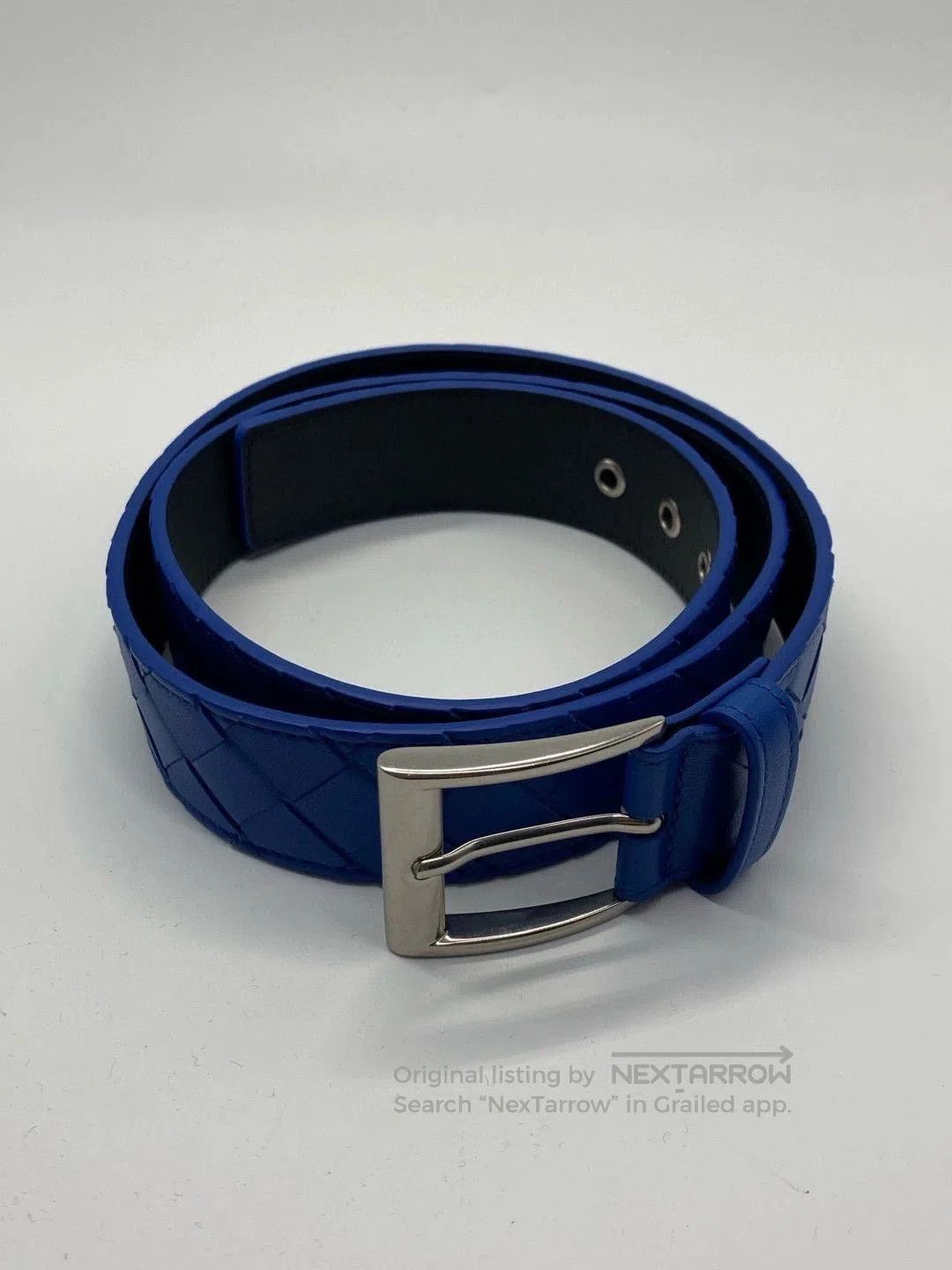 Bottega Veneta Bottega Veneta Woven Leather Belt in Blue. Size ONE SIZE - 1 Thumbnail