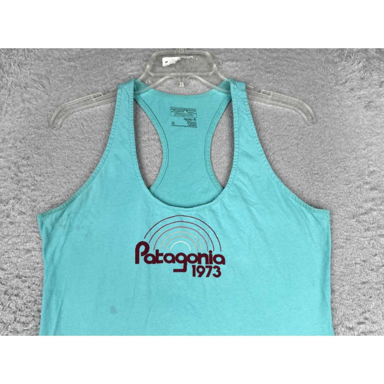 Patagonia Patagonia Tank Top Womens M Blue Racerback 1973 Graphic Lightweight Sleeveless Activewear Shirt Size M / US 6-8 / IT 42-44 - 4 Thumbnail