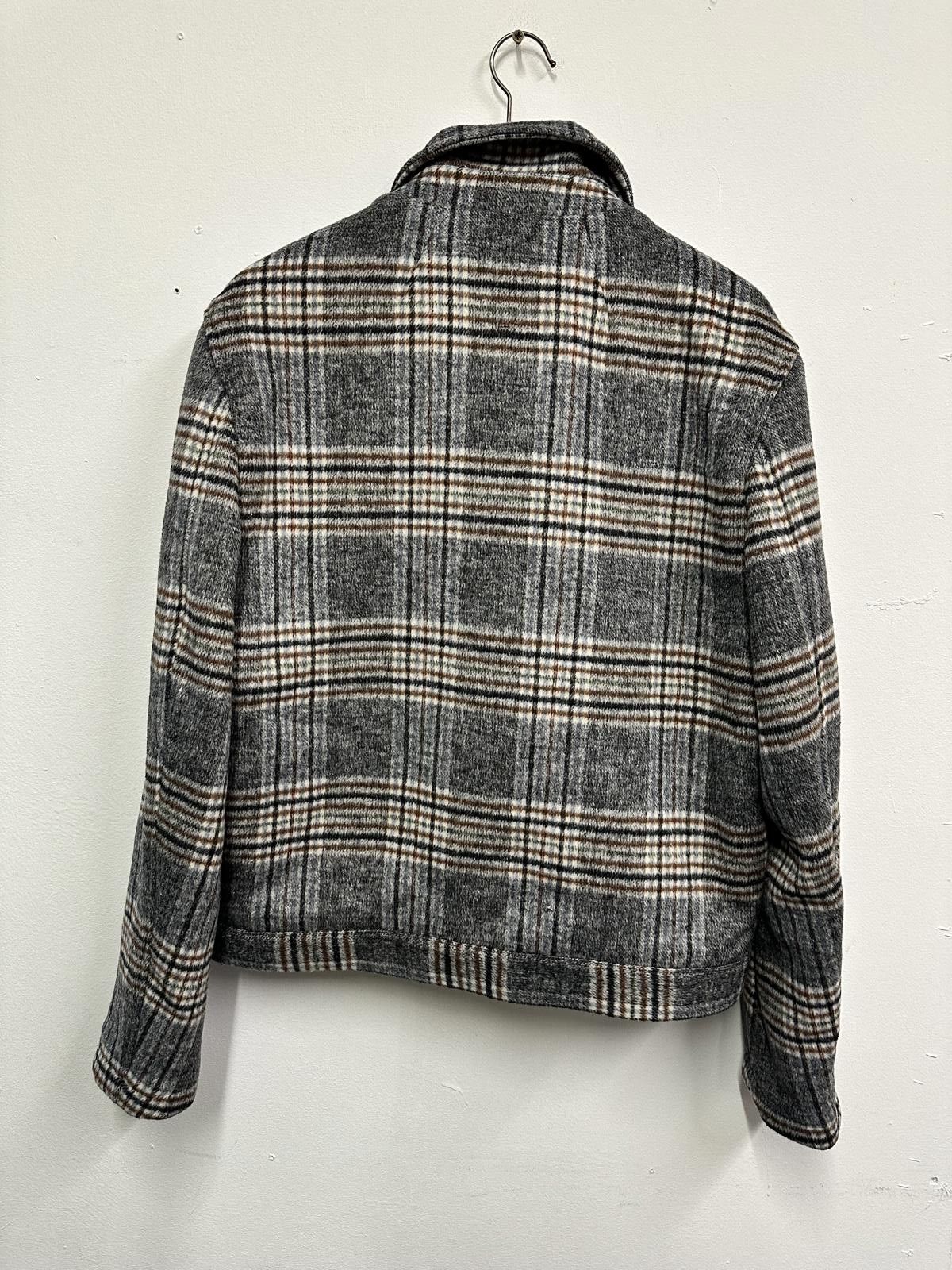 Asos ASOS Grey and Brown Check Wool Blend Jacket Size US L / EU 52-54 / 3 - 4 Thumbnail