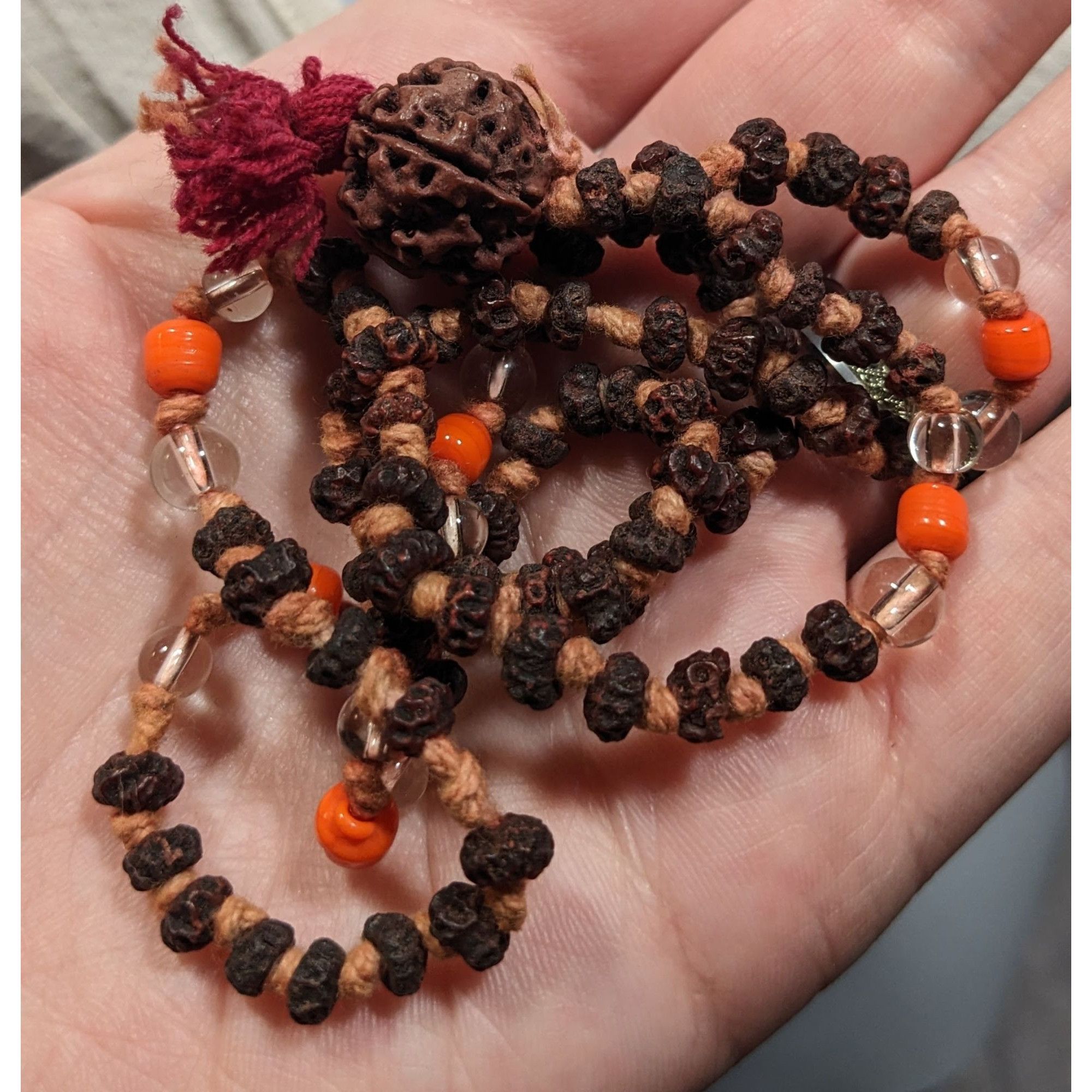 Other Bohemian Hippie Natural Dried Seed Beaded Necklace With Glas Size ONE SIZE - 3 Thumbnail