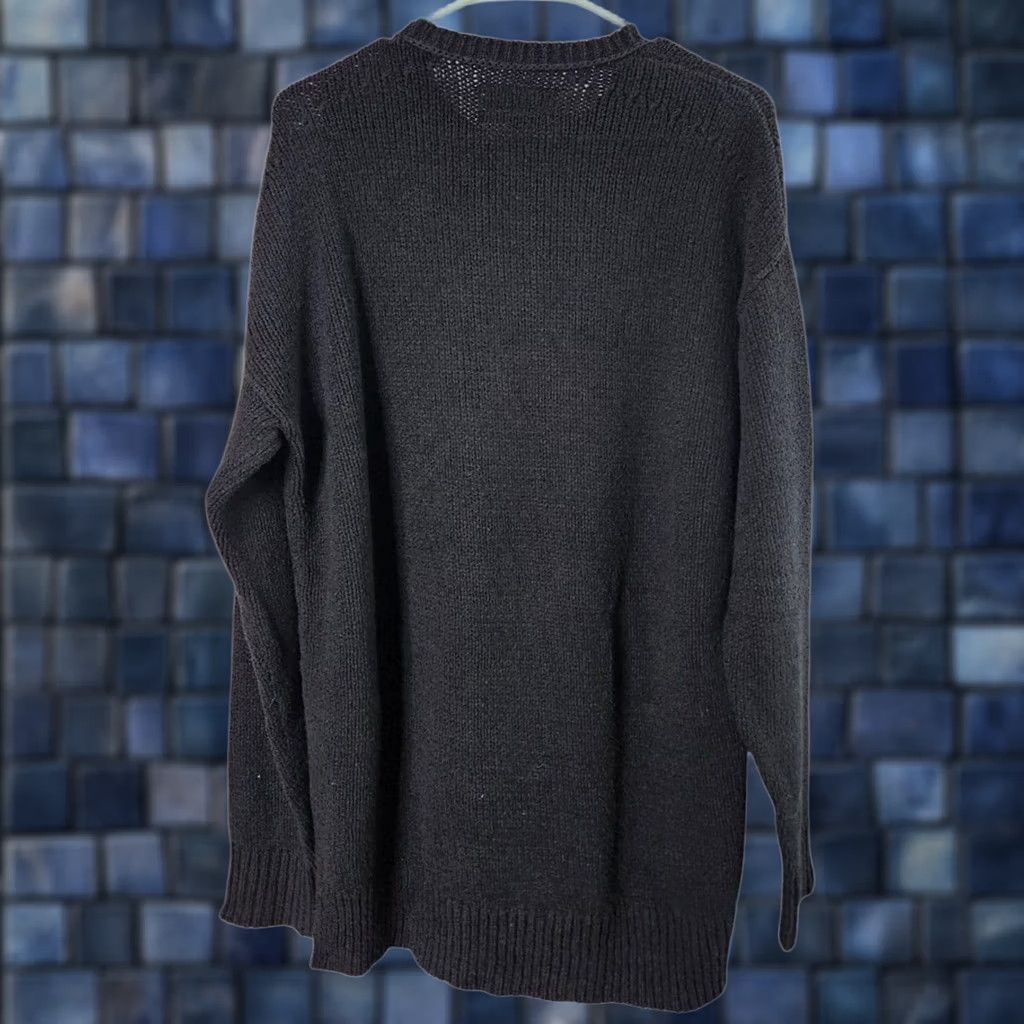 Allsaints AllSaints Sweater Shirt Mens XS Oversized Crewneck Pullover Knit Black Cotton Acrylic Nylon" Size US XS / EU 42 / 0 - 1 Thumbnail