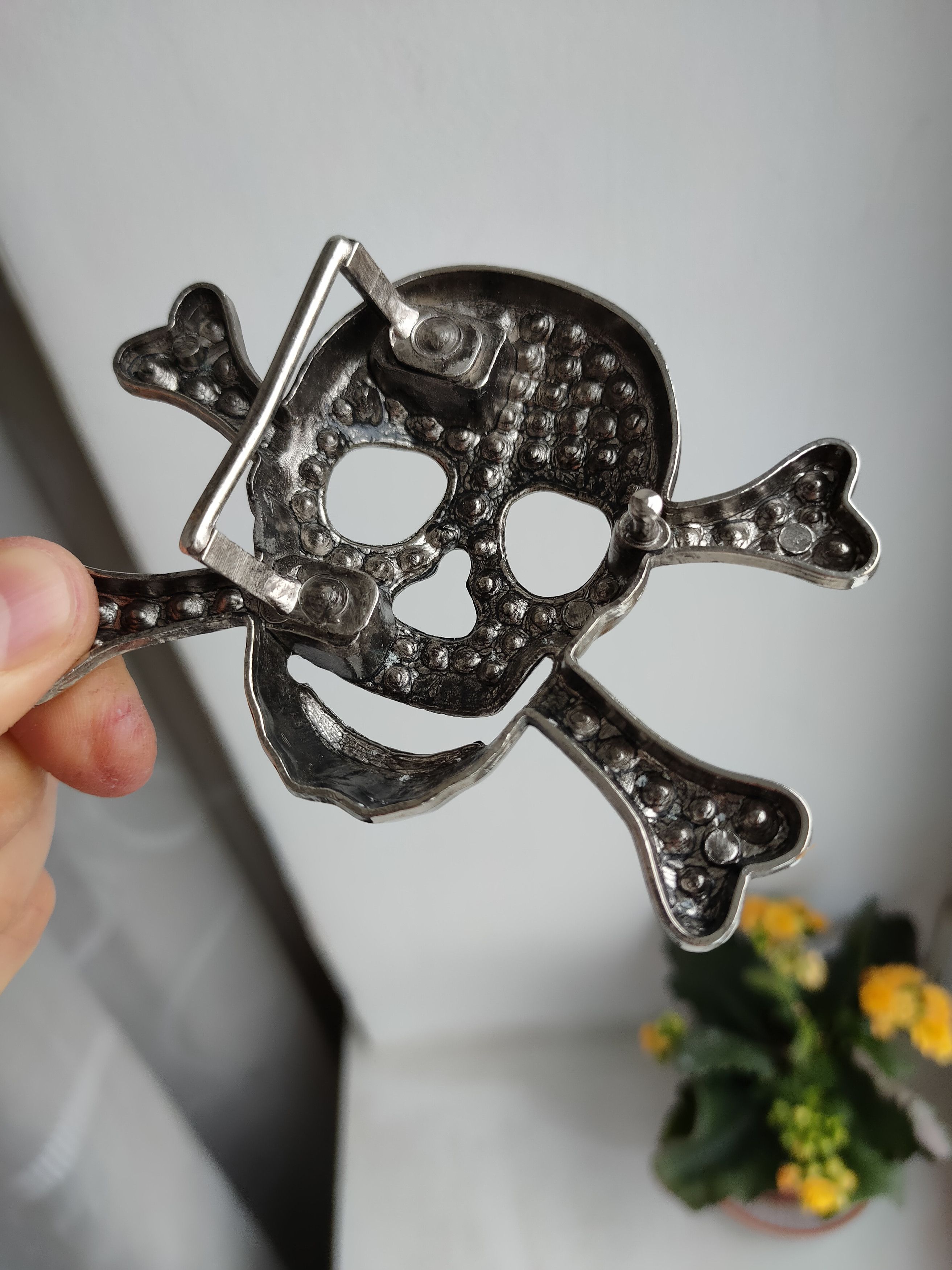 Scully Vintage Skull Buckle metal buckle In Belt Size ONE SIZE - 3 Thumbnail