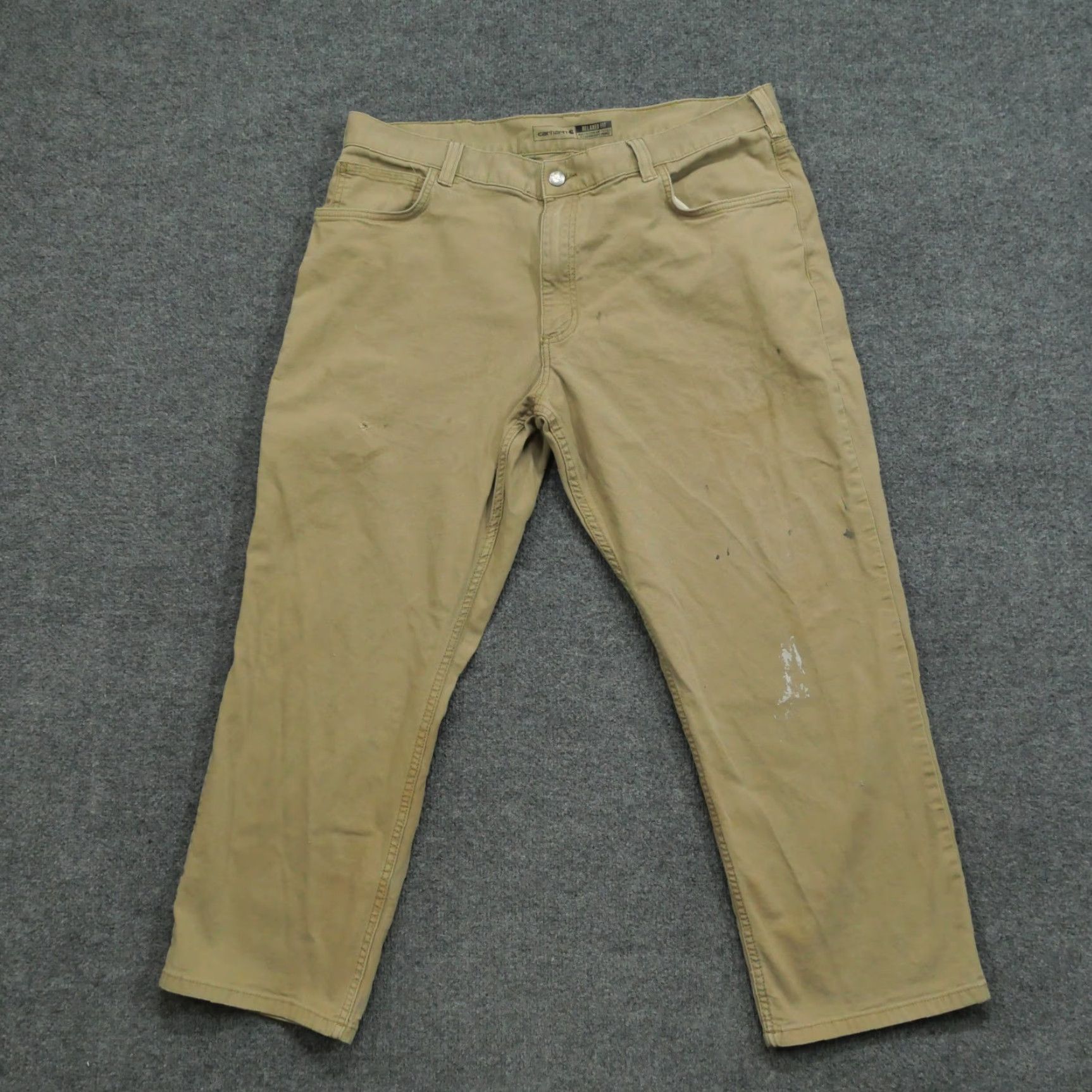 Carhartt Carhartt Pants Mens 38x28 Tan Khaki Canvas Workwear Relaxed Fit 5-Pocket Carpenter Straight 38 Regular Mens Pants Size US 38 / EU 54 - 2 Thumbnail