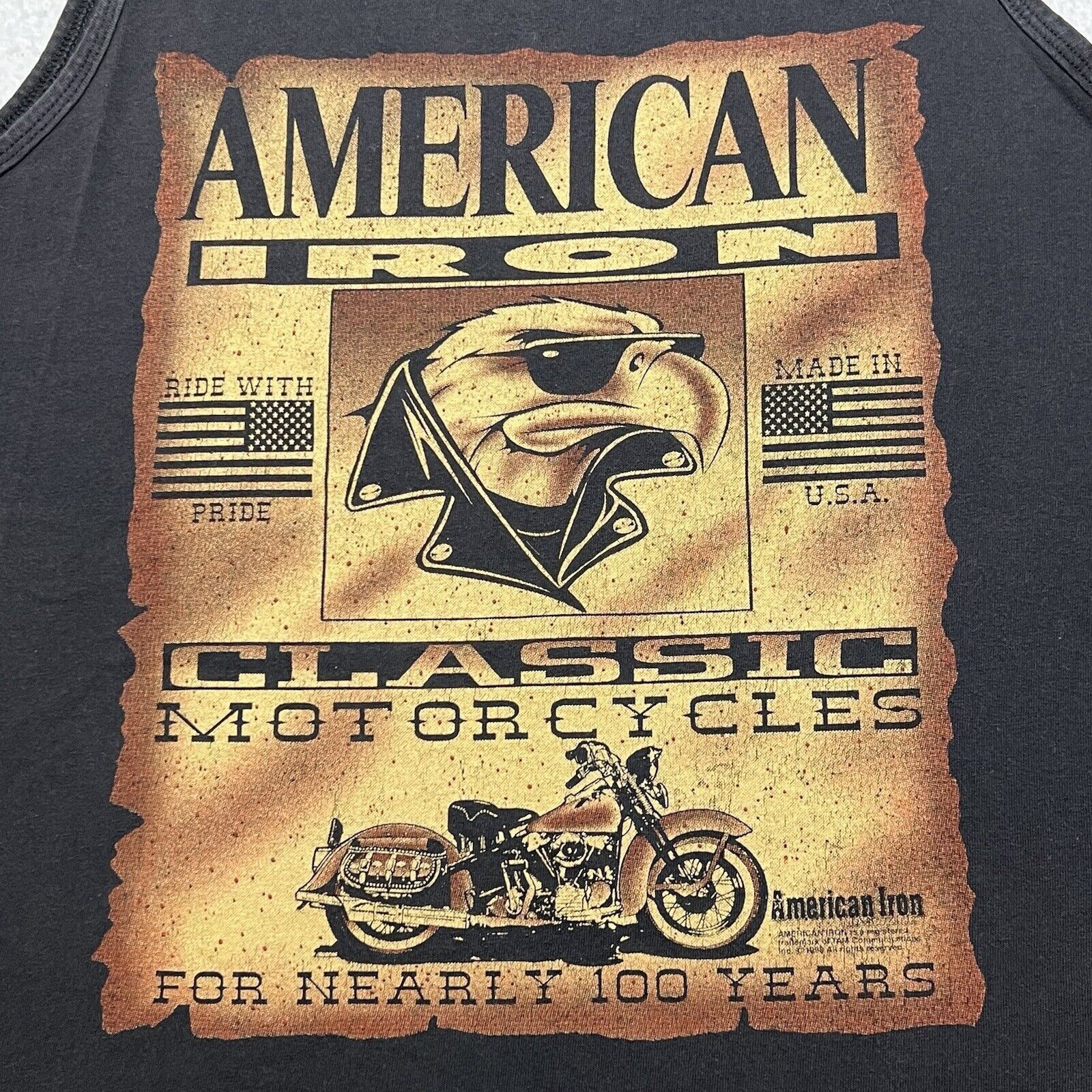 Vintage Vintage American Motorcycles Sleeveless Tank Top 1998 Size US L / EU 52-54 / 3 - 2 Thumbnail