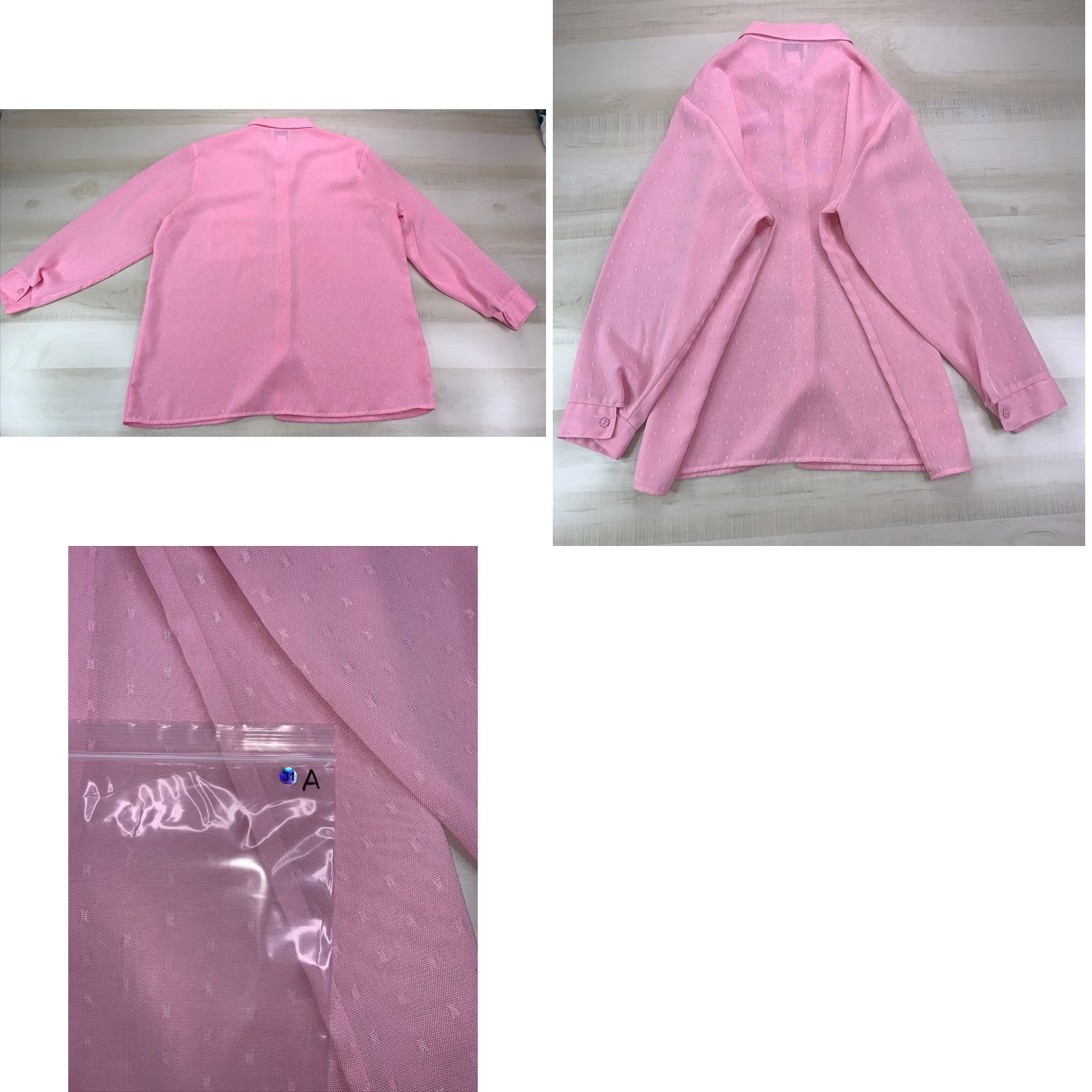 Pinko VINTAGE Courtenay Blouse Shirt Womens 1X Pink Sheer Button Front Collared Long Sleeve Plus Size Modern Casual Fashion Size XL / US 12-14 / IT 48-50 - 8 Thumbnail