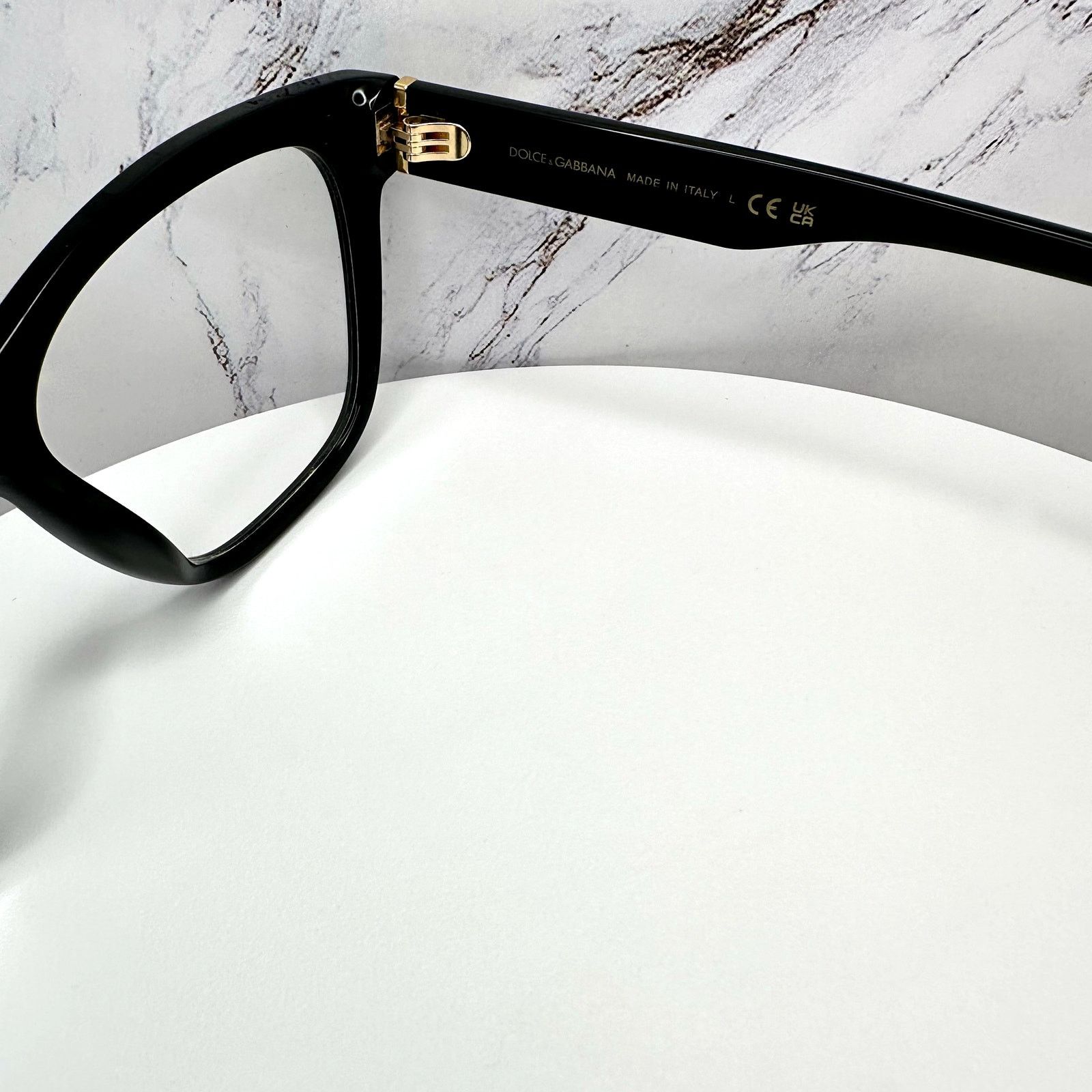 Dolce & Gabbana New Dolce&Gabbana Eyeglasses Black Square Gold Metal Frames Size ONE SIZE - 10 Thumbnail