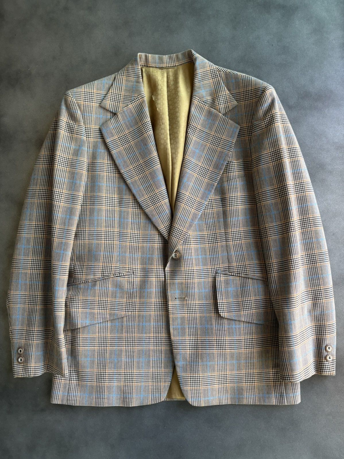Savile Row × Vintage Vintage Plaid Blazer 70s Savile Row Sports Coat Union Made Size 34S - 1 Thumbnail