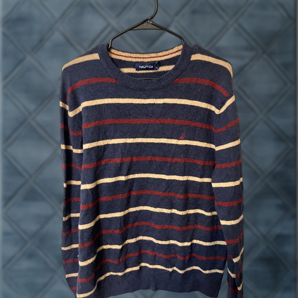 Nautica Nautica Sweater Mens L Multicolor Striped Crew Neck Pullover Grandpa Core Size US L / EU 52-54 / 3 - 1 Thumbnail
