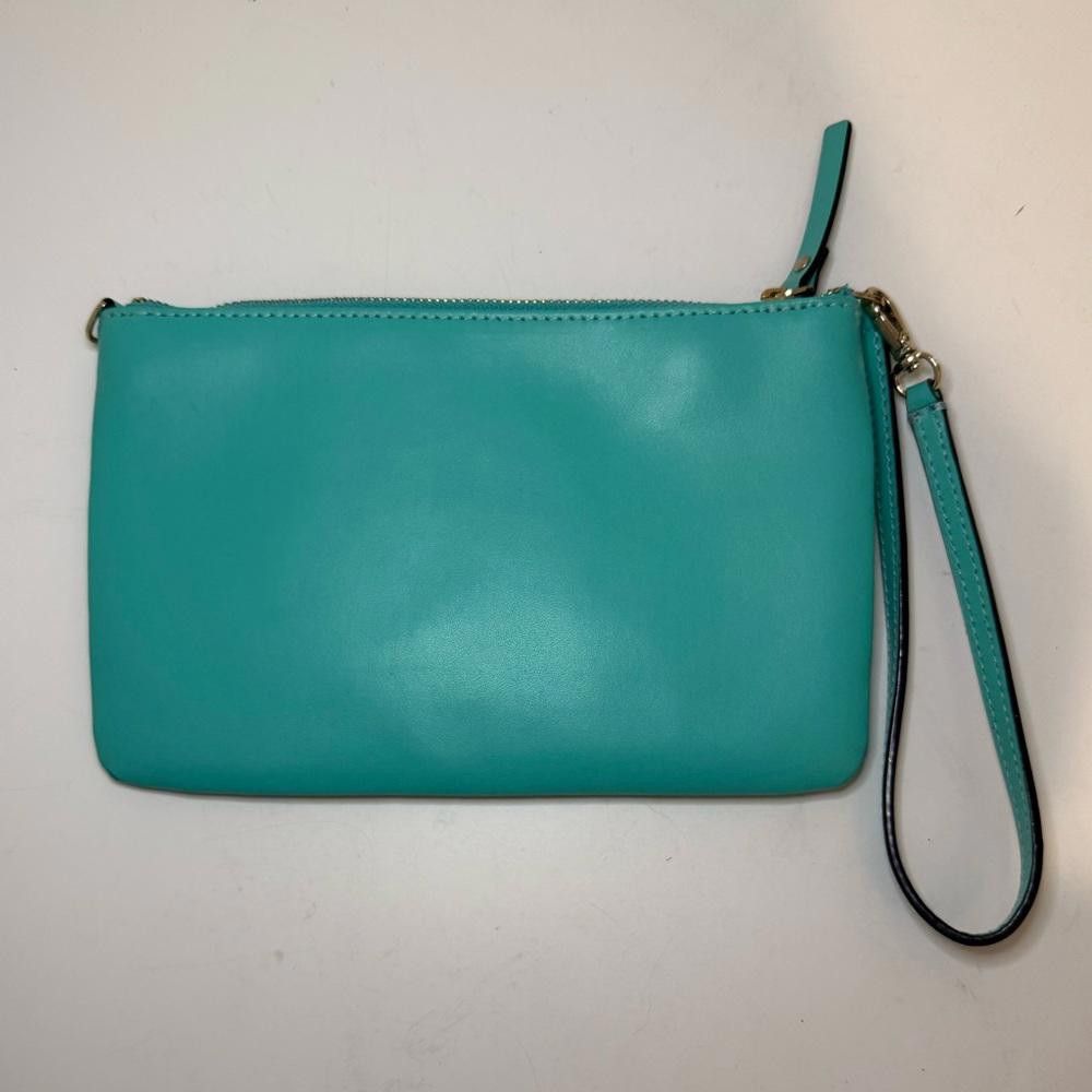 Designer Kate Spade Wristlet Clutch Tiffany Blue Aqua Leather Size ONE SIZE - 6 Thumbnail