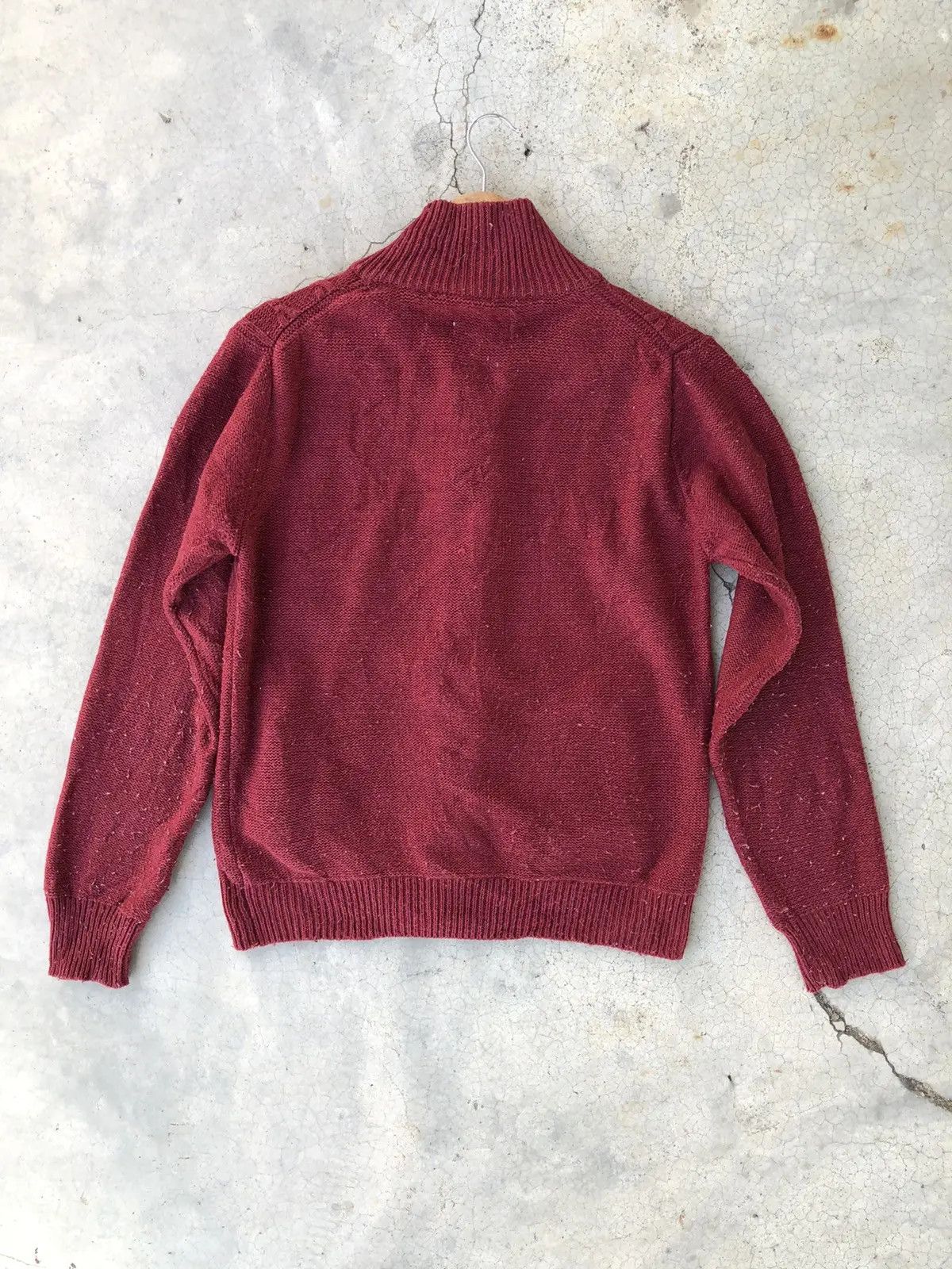 Aran Isles Knitwear × Homespun Knitwear Vintage Maron Cardigan Knitting Jumper With Pocket Size US S / EU 44-46 / 1 - 8 Thumbnail