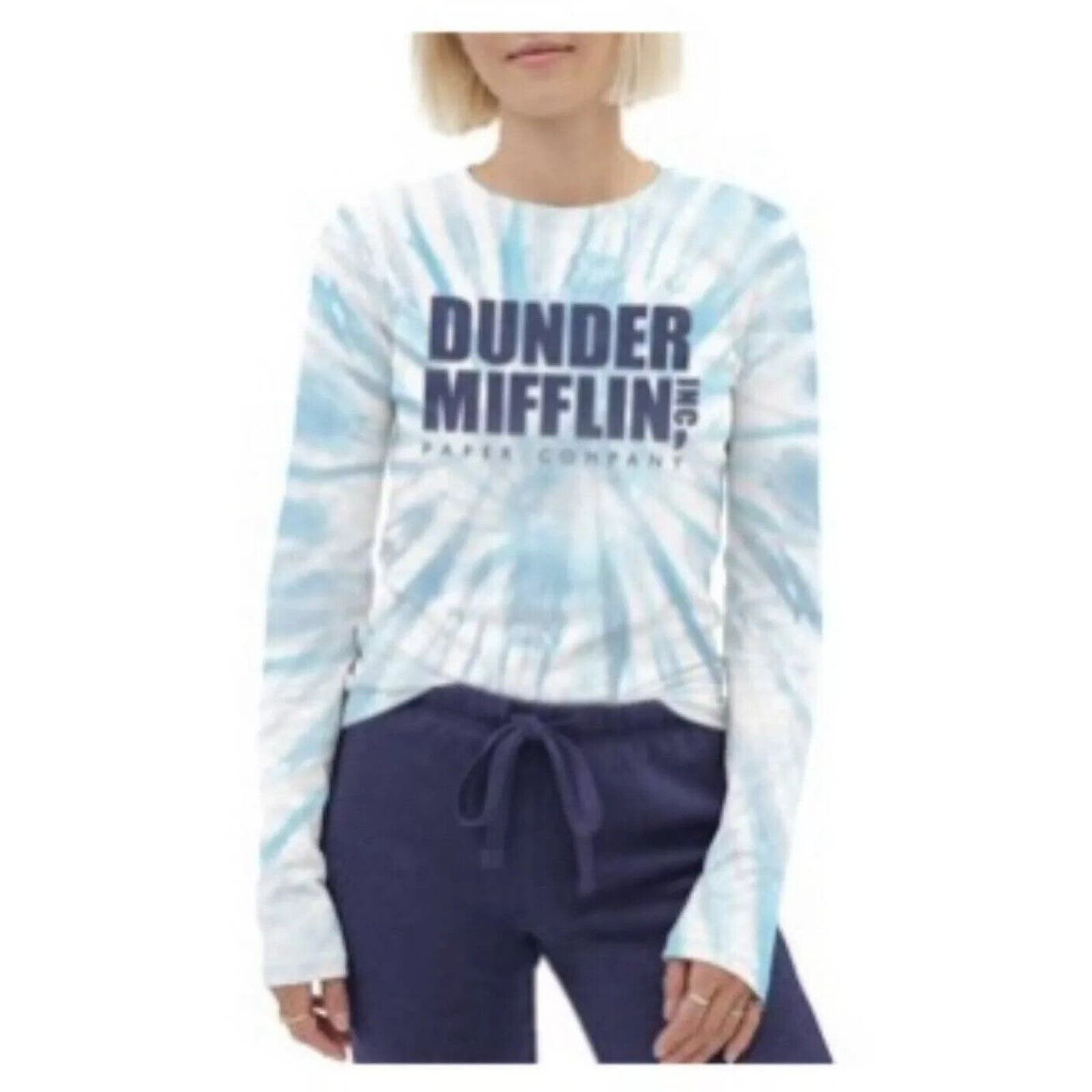 Other The office Dunder Mifflin Paper Long Sleeve Tie Dye T-Shirt Size XXL / US 16-18 / IT 52-54 - 1 Thumbnail