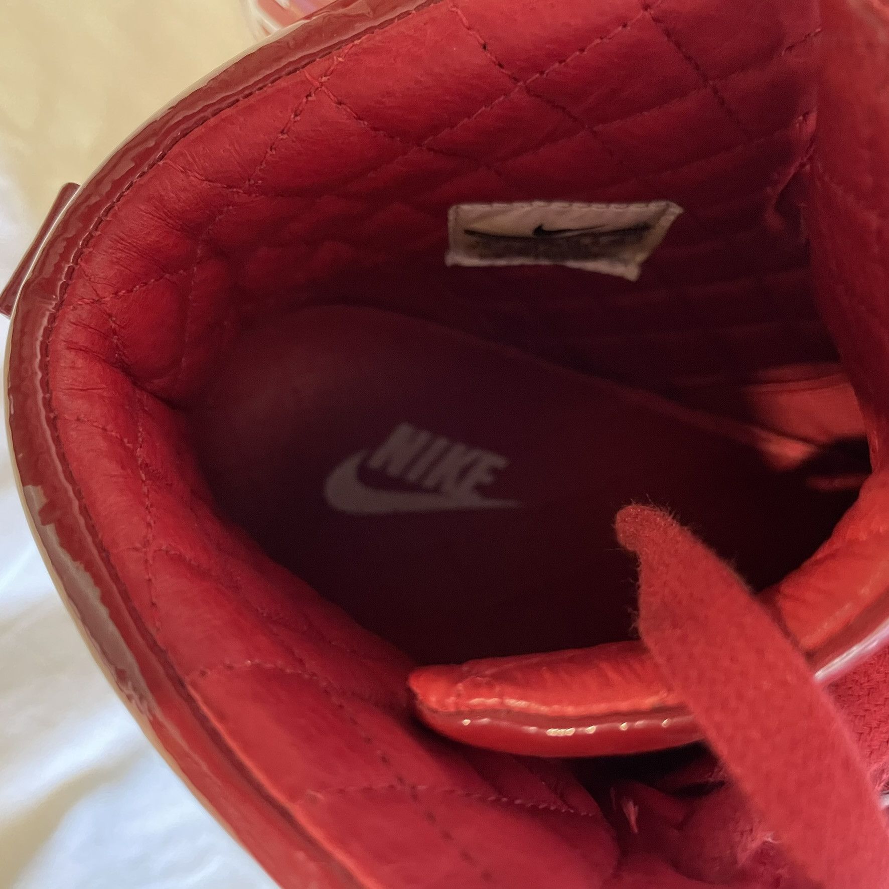 Nike Nike Dunk TZ High-Tops - Red Patent Leather Size US 10.5 / EU 43-44 - 5 Thumbnail