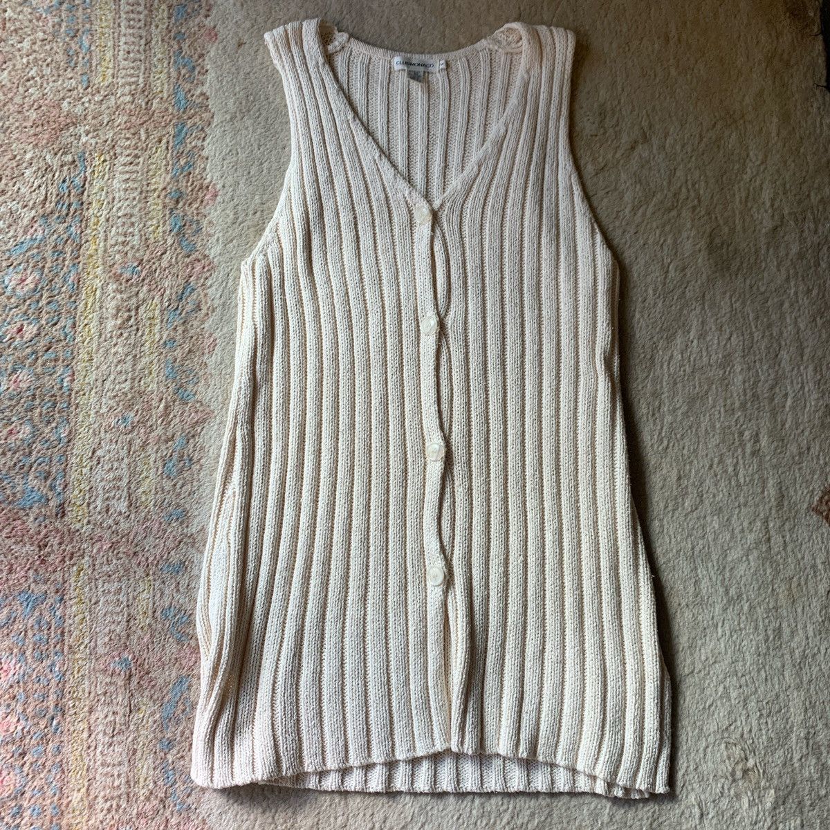 Club Monaco Rare Vintage 90s Club Monaco Long Sleeveless Knit Vest Size M / US 6-8 / IT 42-44 - 9 Thumbnail