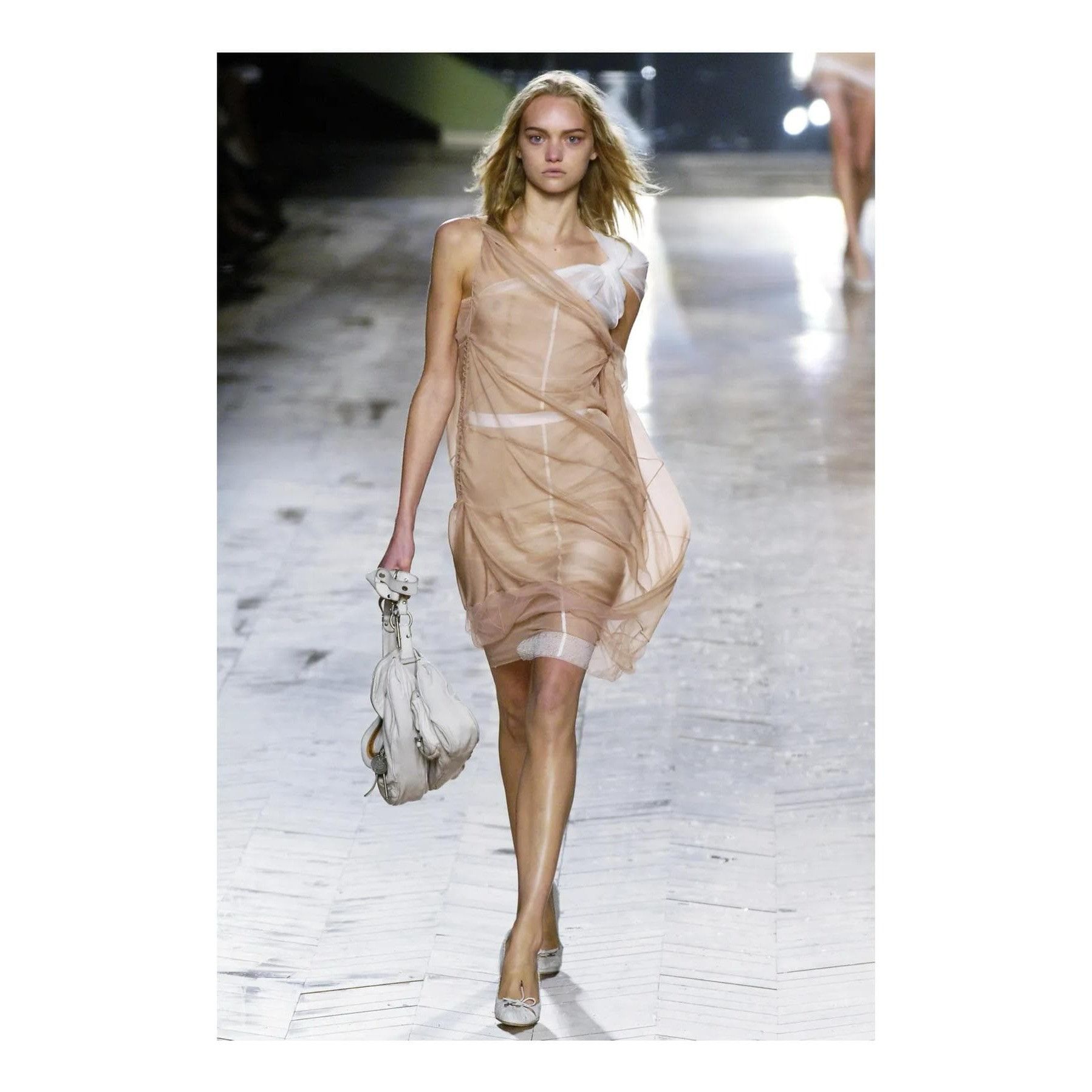 Dior SS 2006 Dior by John Galliano Runway Bow CD Logo Leather Bei Size US 8.5 / IT 38.5 - 4 Thumbnail