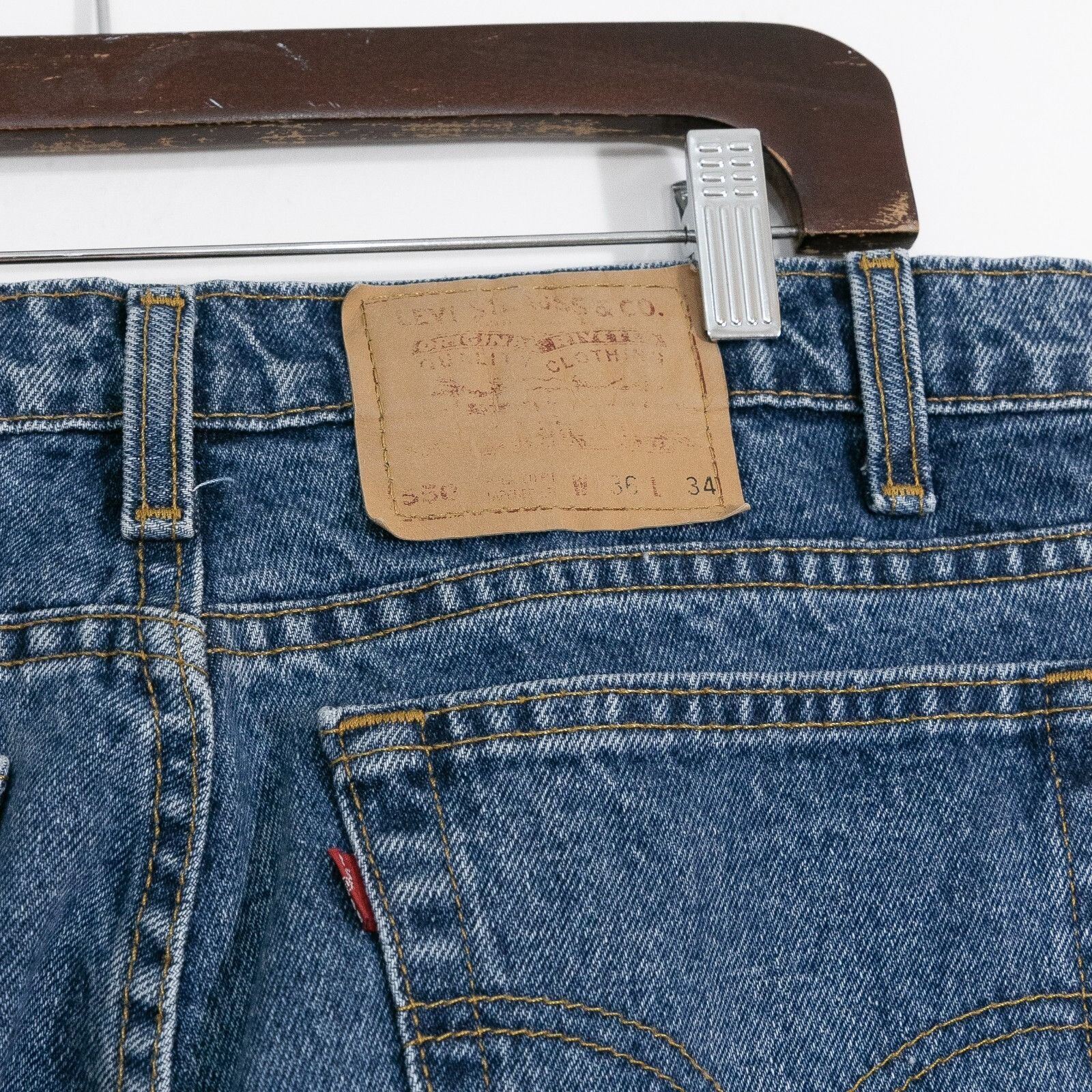 Levi's × Vintage Vintage 90s Levis 550 Jeans 34x35 - Faded Distressed Relaxed Size US 34 / EU 50 - 7 Thumbnail