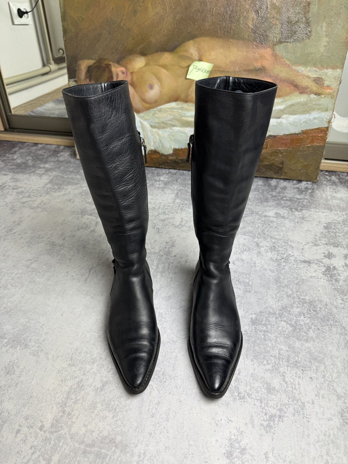 Gucci Gucci By Tom Ford Rare Vintage Moto Racing Y2K Leather Boots Size US 6.5 / IT 36.5 - 3 Thumbnail