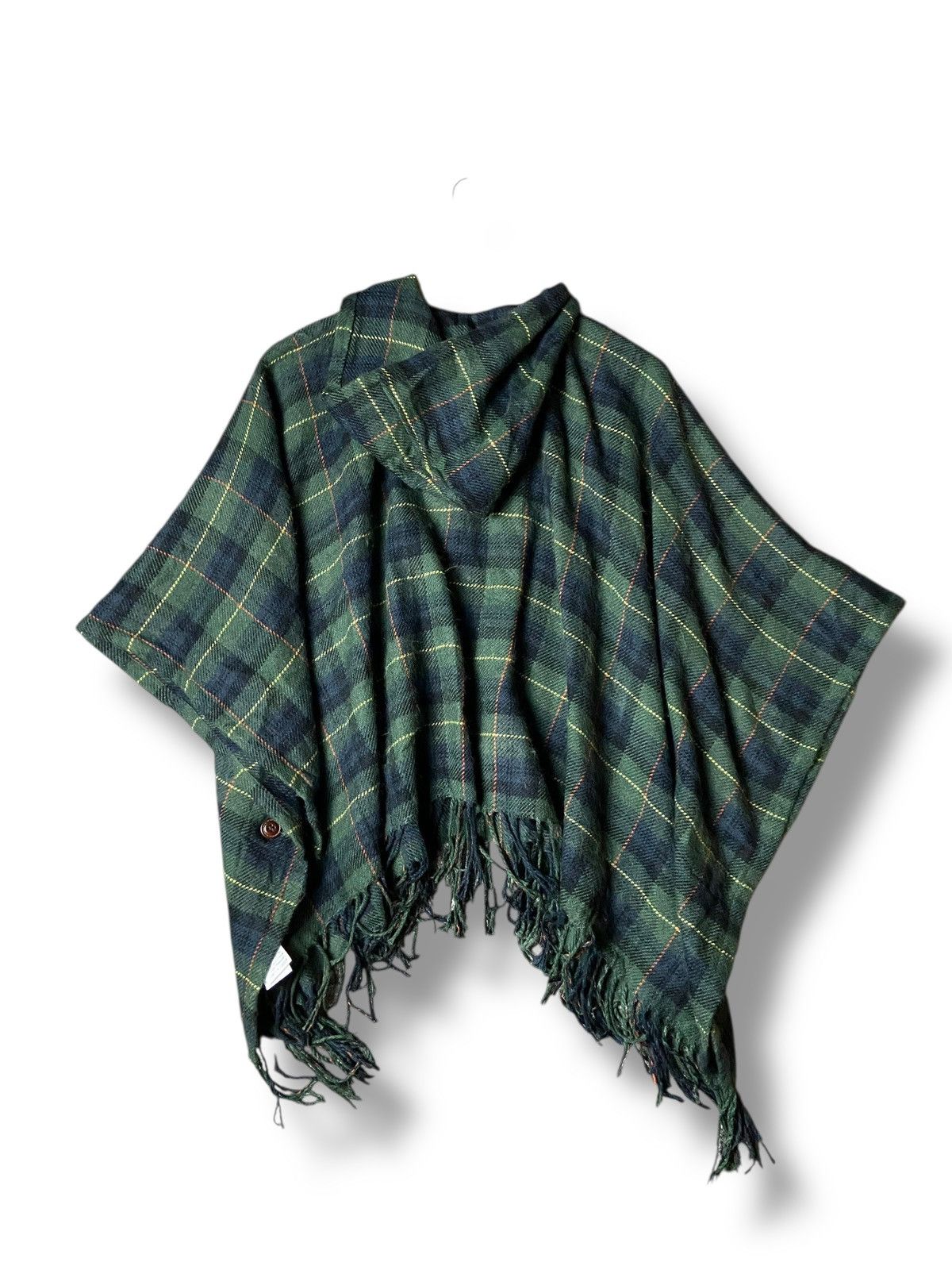 Japanese Brand × Vintage Fantasy University Japanese Brand Checkered Ponchos (121) Size US XXL / EU 58 / 5 - 2 Thumbnail