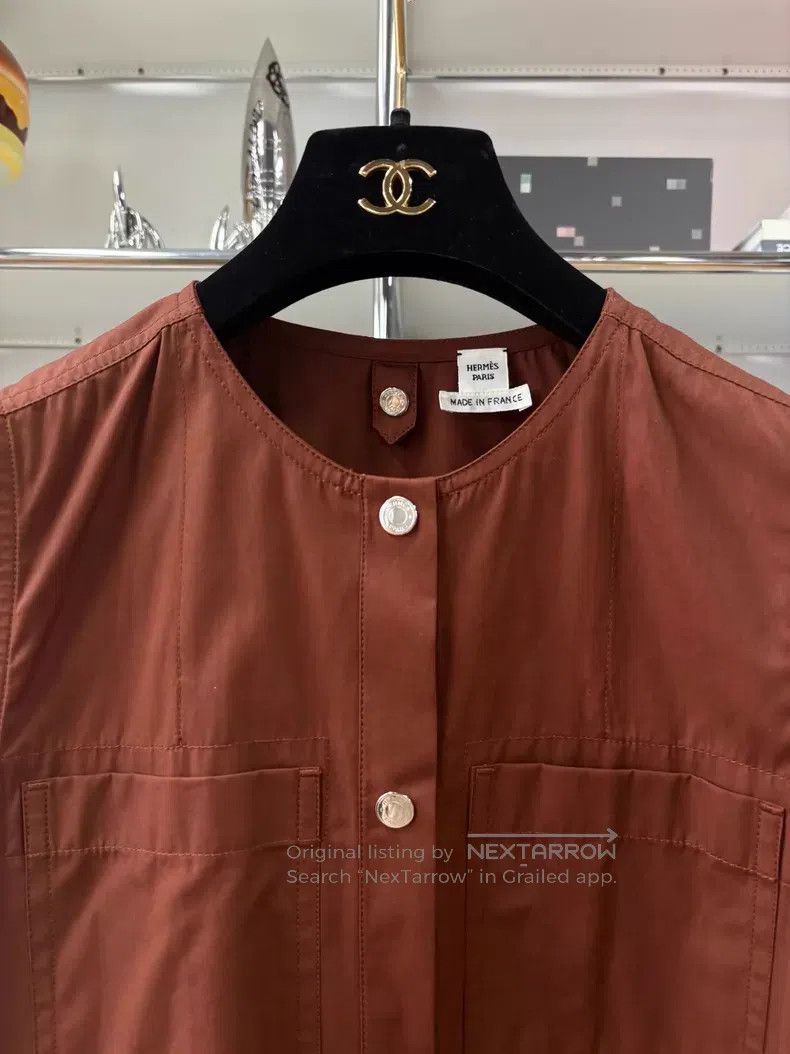 Hermes Hermes Caramel color waist-cinching vest skirt 100% cotton Size XS / US 0-2 / IT 36-38 - 2 Thumbnail
