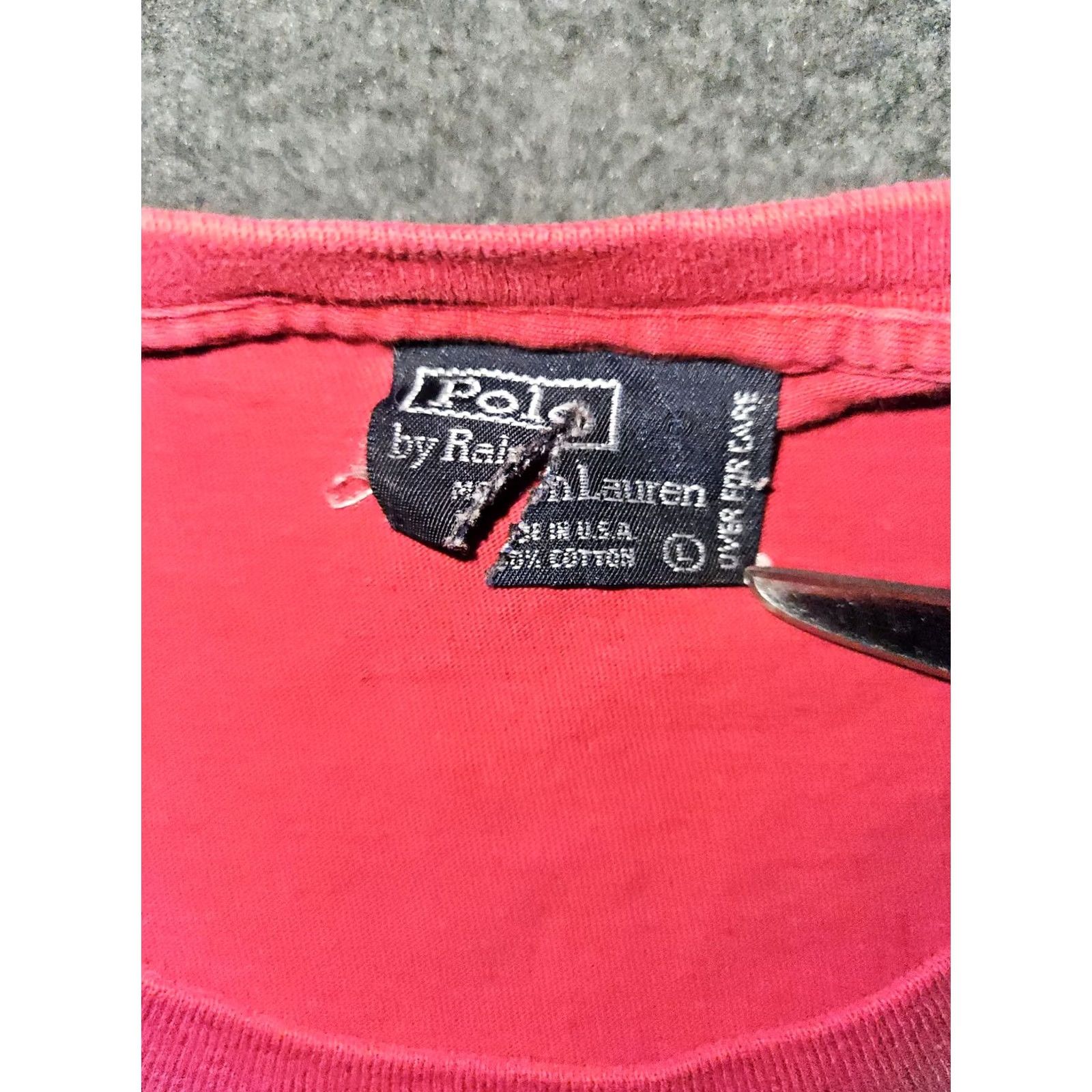 Polo Ralph Lauren Vintage Polo By Ralph Lauren Shirt Mens Large Red Short Sleeve Logo USA Size US L / EU 52-54 / 3 - 2 Thumbnail