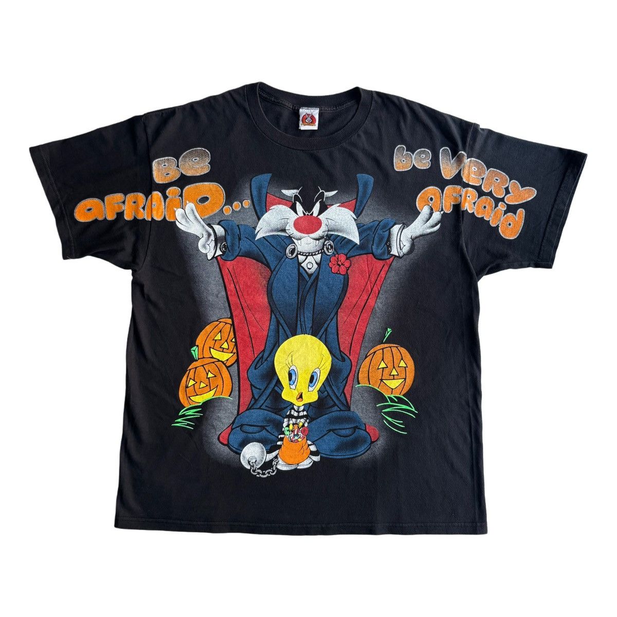 Warner Bros Vintage Cartoon Shirt Looney Tunes AOP by Freeze 1998 Size US XL / EU 56 / 4 - 1 Thumbnail