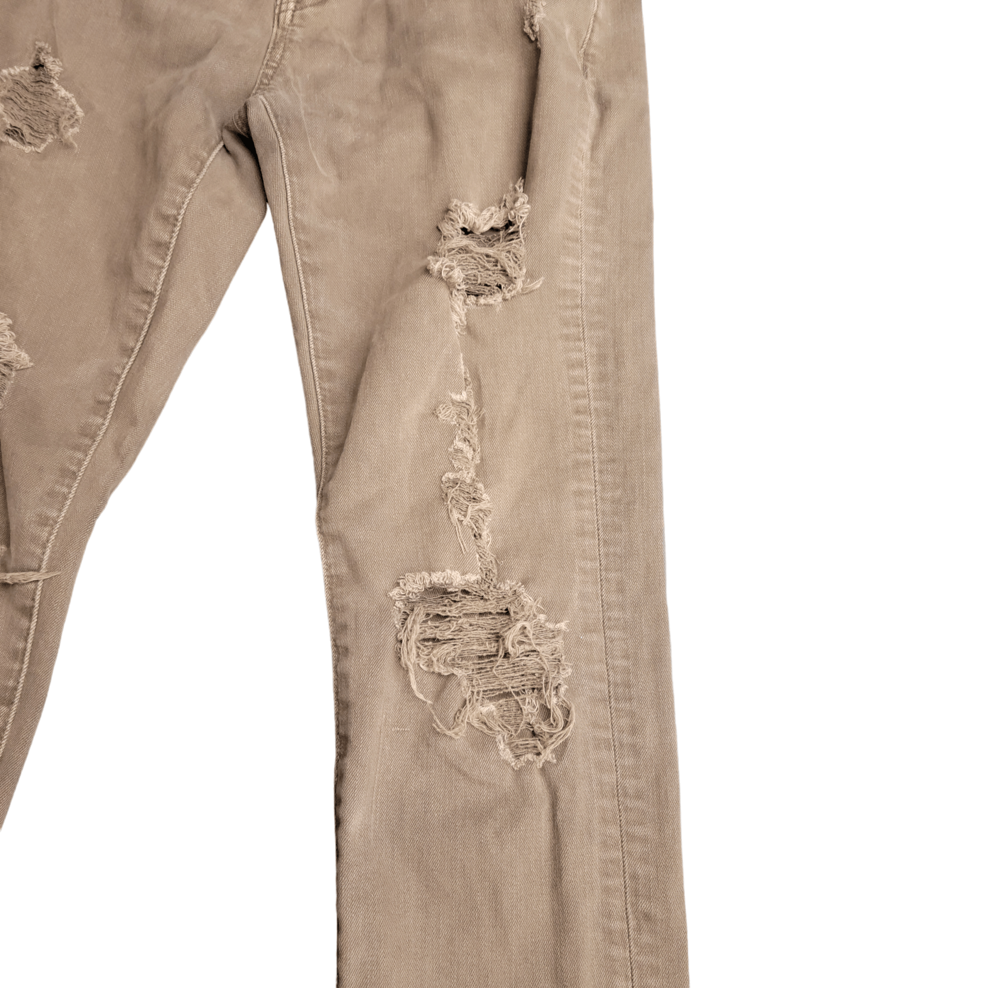 American Eagle Outfitters American Eagle Athletic Skinny Ripped Torn Khaki Jeans Size 28" / US 6 / IT 42 - 5 Thumbnail