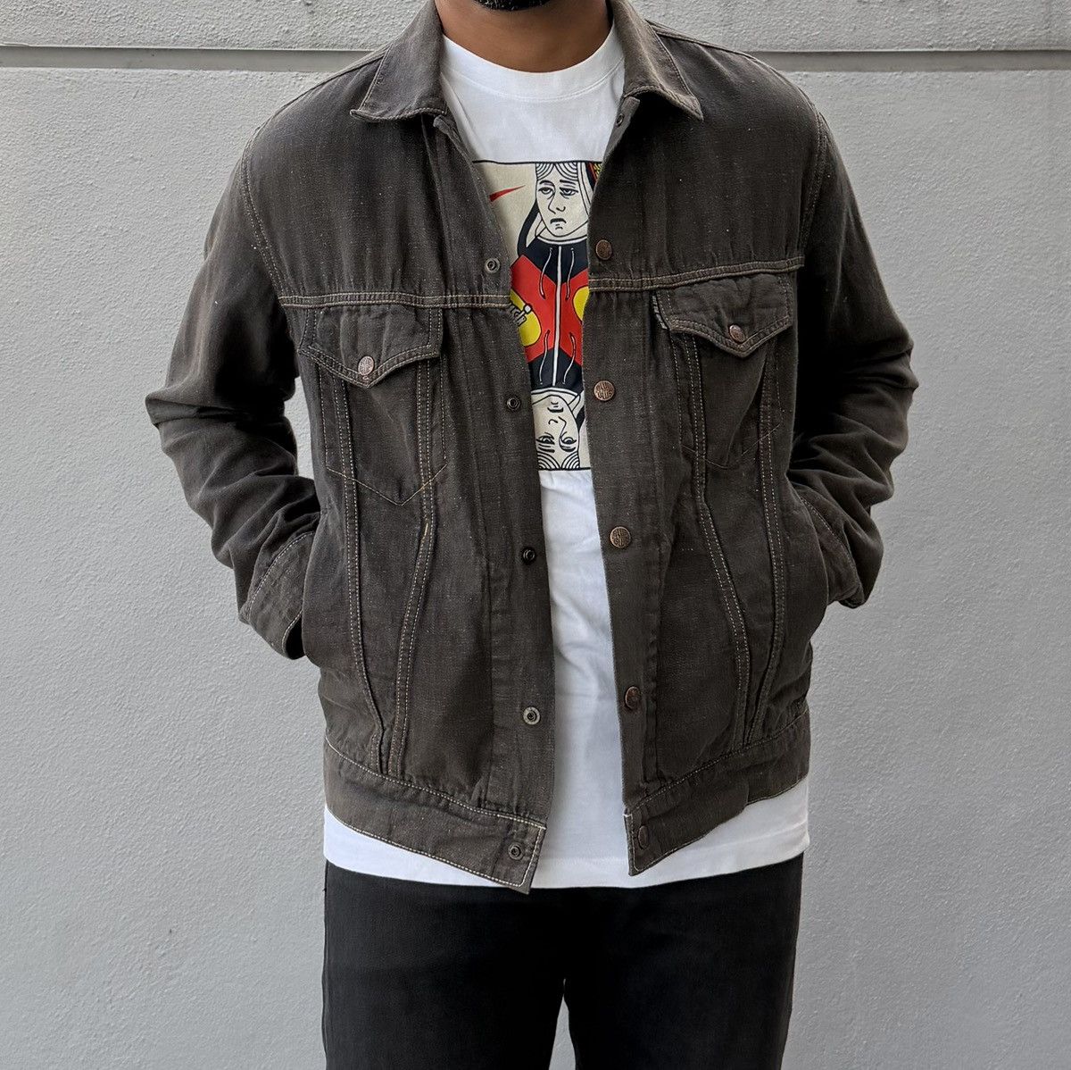 Blue Blue Japan Vintage Blue Blue Japan Denim Trucker Jacket Size US L / EU 52-54 / 3 - 3 Thumbnail