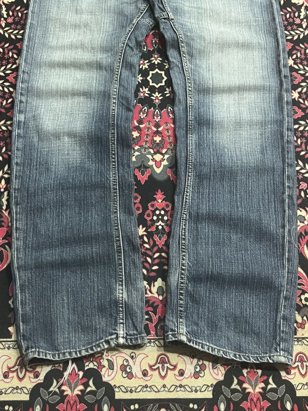 Kapital Vintage Japanese Brand Dominate Floral Sukajan Blue Jeans Size US 32 / EU 48 - 9 Thumbnail