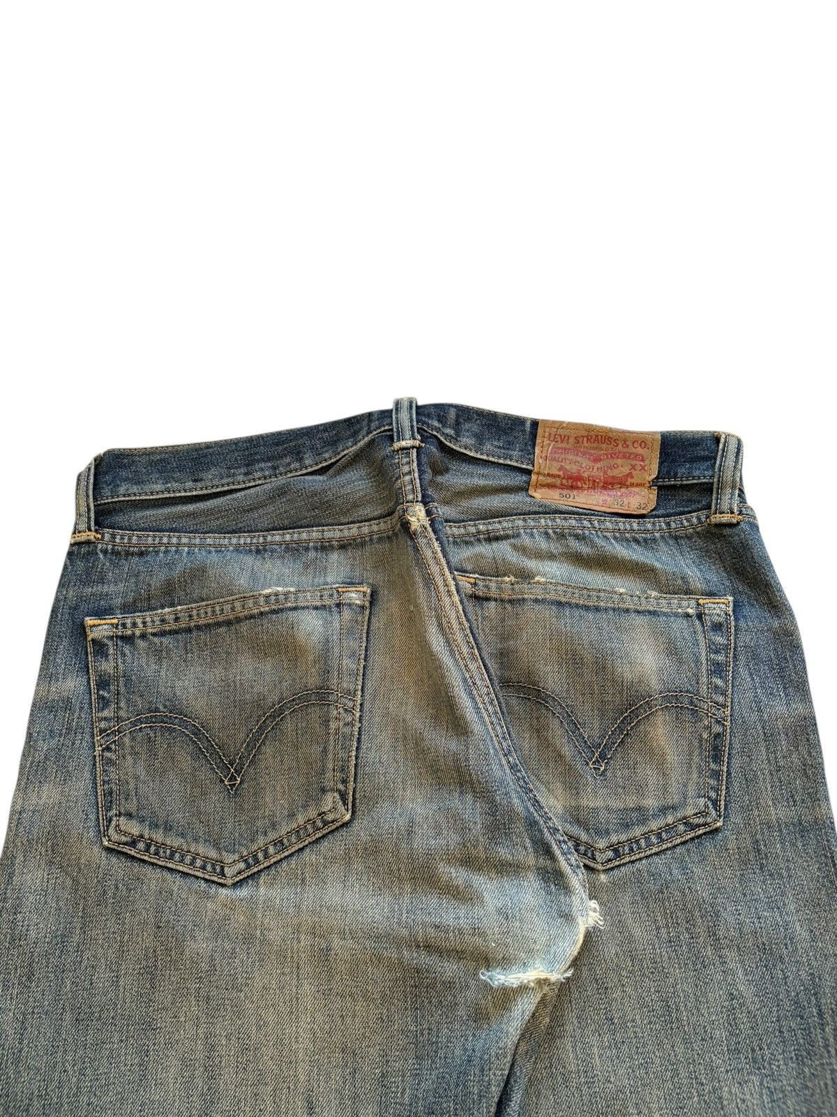 Levi's Vintage 90s Levis 501 Rusty Wash Distressed Loose Baggy Jean Size US 32 / EU 48 - 9 Thumbnail