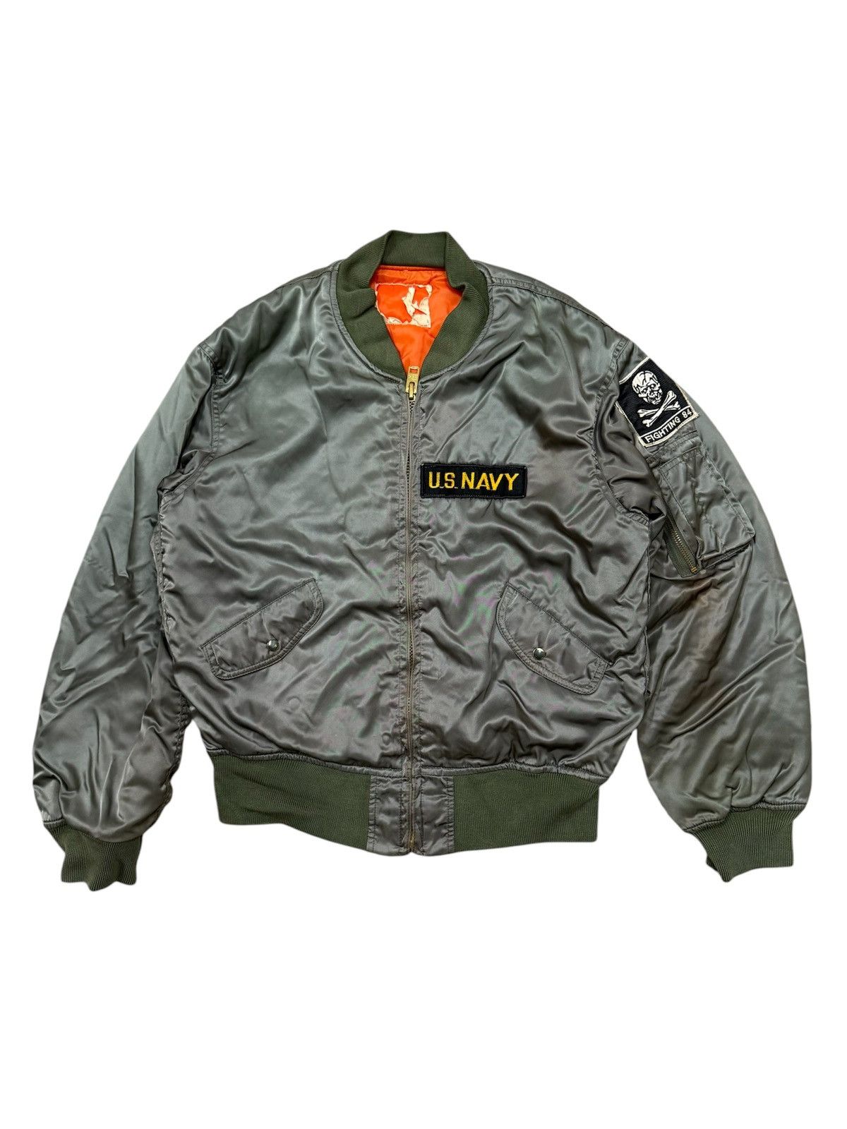 Vintage Vintage U.S.Navy Fighting 84 Bomber Jacket Size US M / EU 48-50 / 2 - 1 Thumbnail
