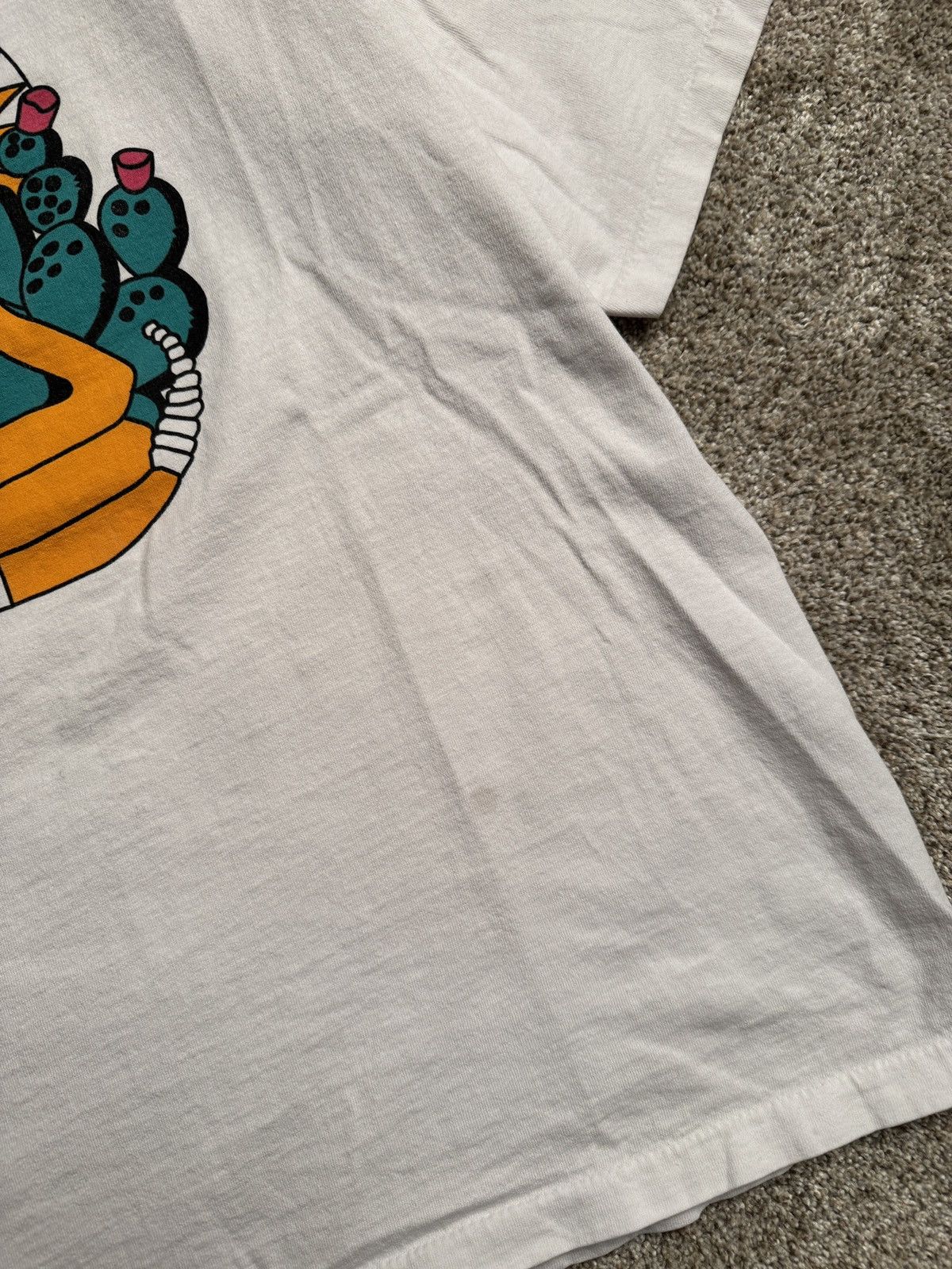 Adidas WHITE VINTAGE ADIDAS MADE IN USA “1992 AZ” GRAPHIC TEE Size US L / EU 52-54 / 3 - 4 Thumbnail