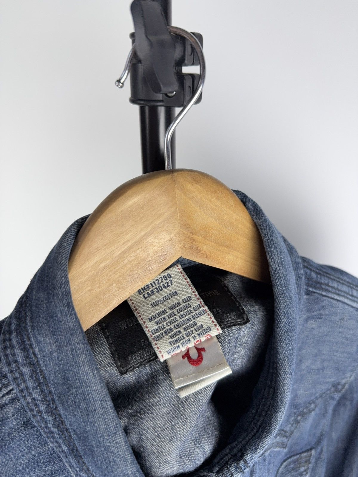 True Religion × Vintage True Religion Denim Western Shirt Snap Button Distressed Size L / US 10 / IT 46 - 5 Thumbnail